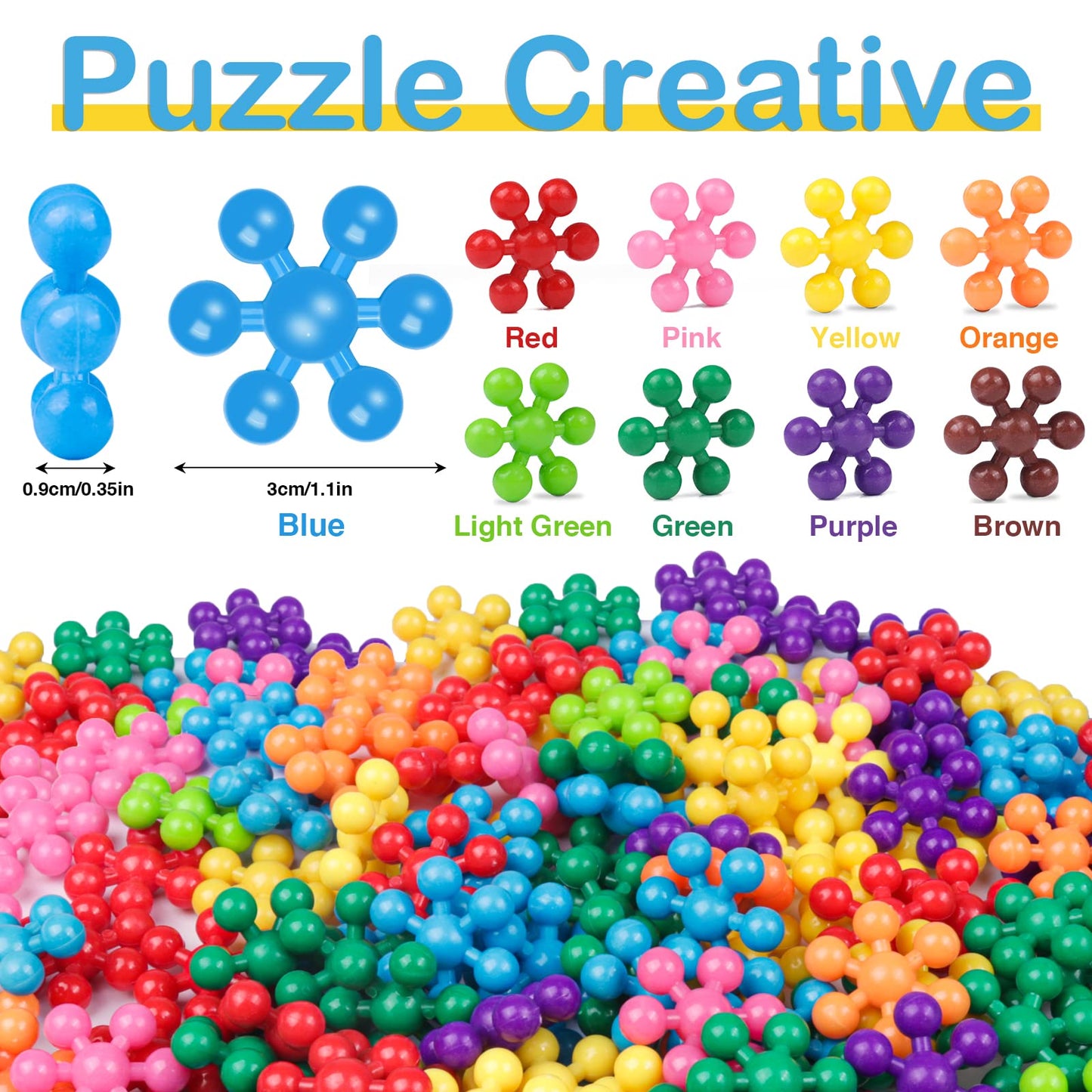 NEOACT 600 PCS Building Blocks – Interlocking Educational Toy for Preschoolers