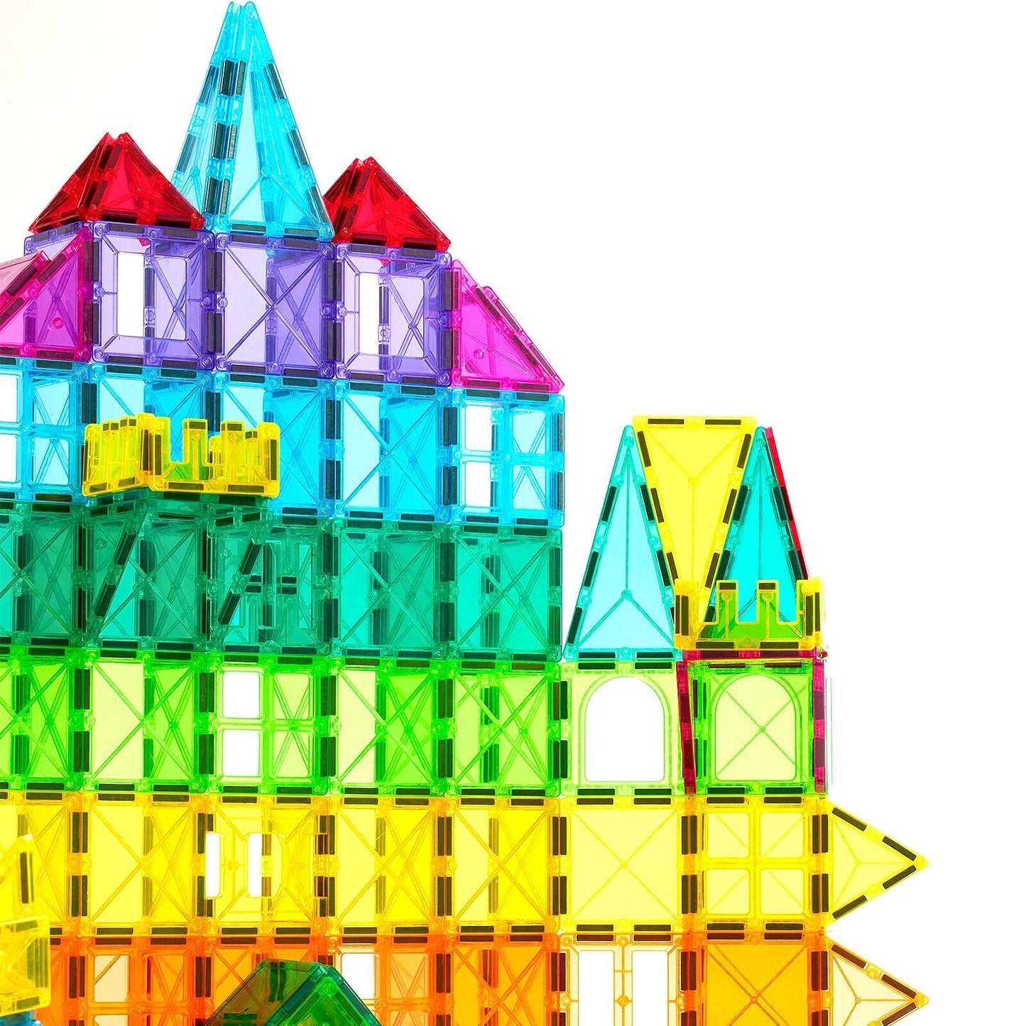 NEOFORMERS Magnetic Tiles 96PCS – 3D Clear Magnetic Building Blocks for Kids 3-9