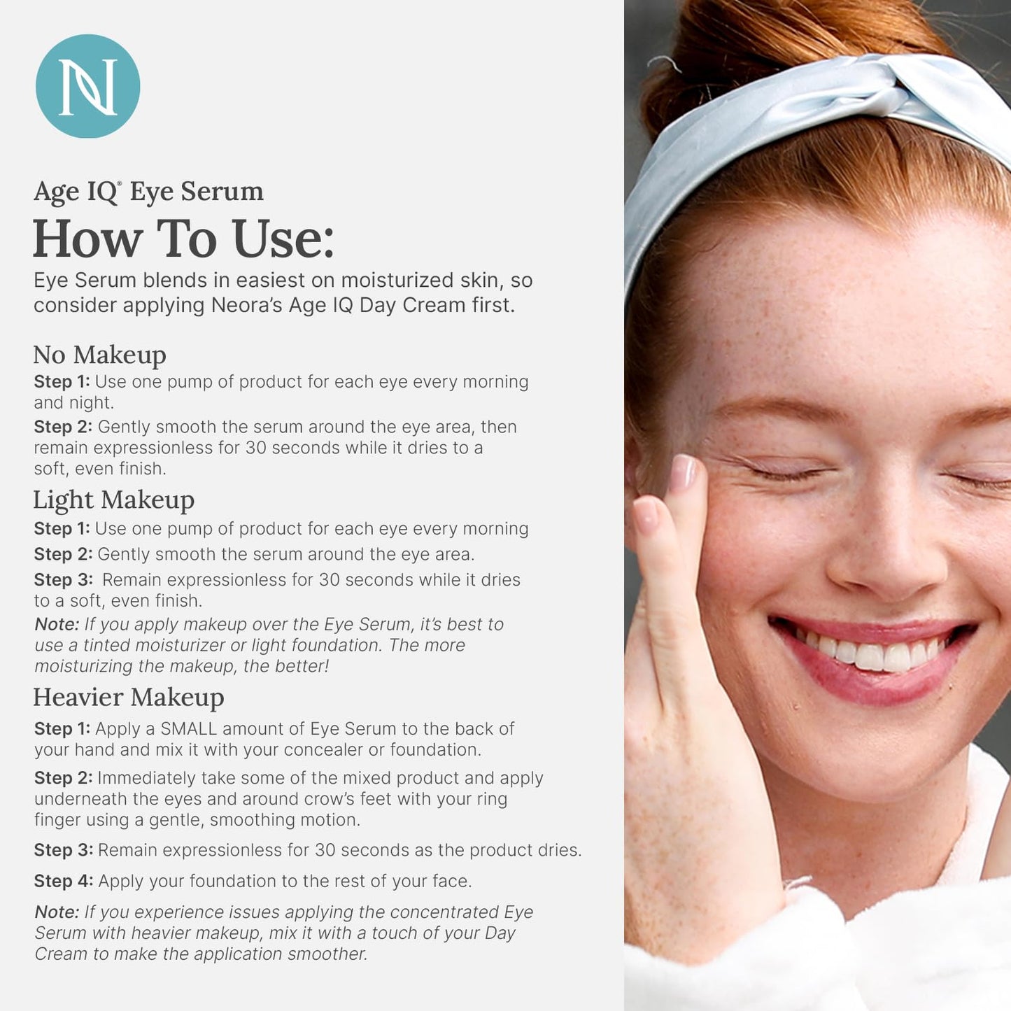 NEORA Age IQ Eye Serum – Target Puffiness, Dark Circles & Fine Lines | Lightweight Hydration