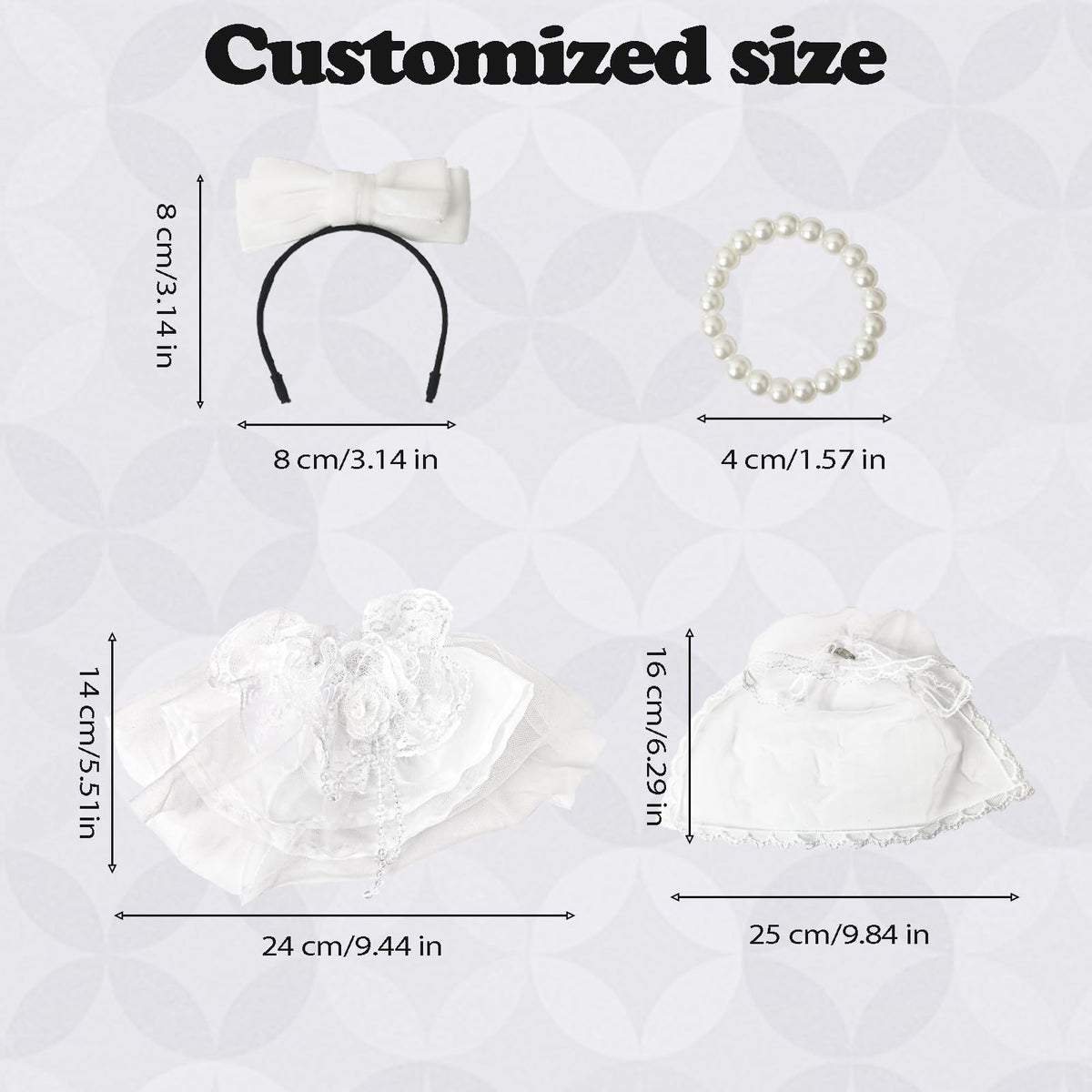 NEOVISTA LABUBU Doll Ivory Bridal 4-Piece Dress Set – 17cm Fashion for Bridal Theme