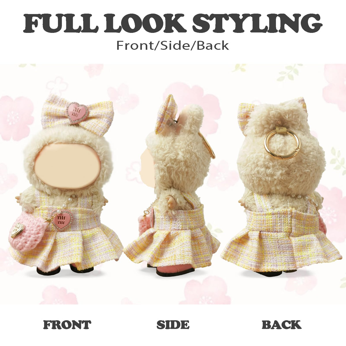 NEOVISTA Labubu Doll Clothes Set – 4-Piece Chic Outfit for 17cm Labubu Doll