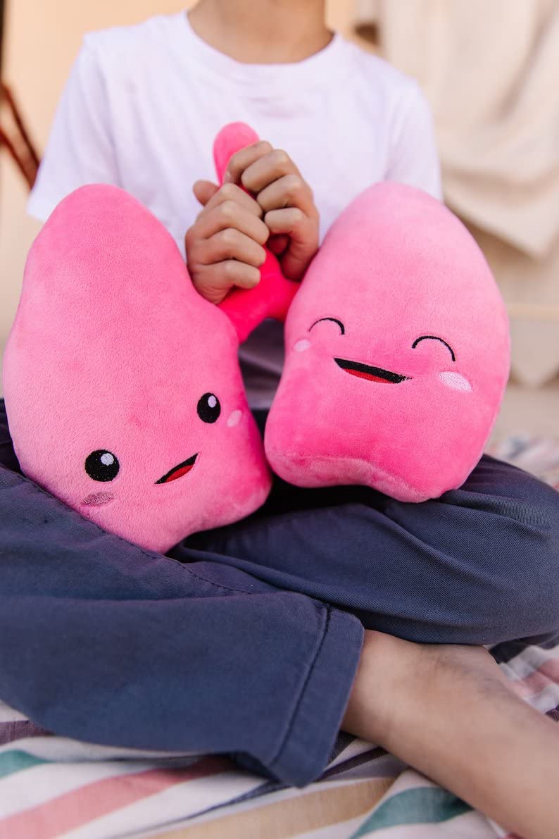 nerdbugs Lung Plush – We Be-Lung Together | Pulmonologist Gift, Respiratory Therapist Gifts