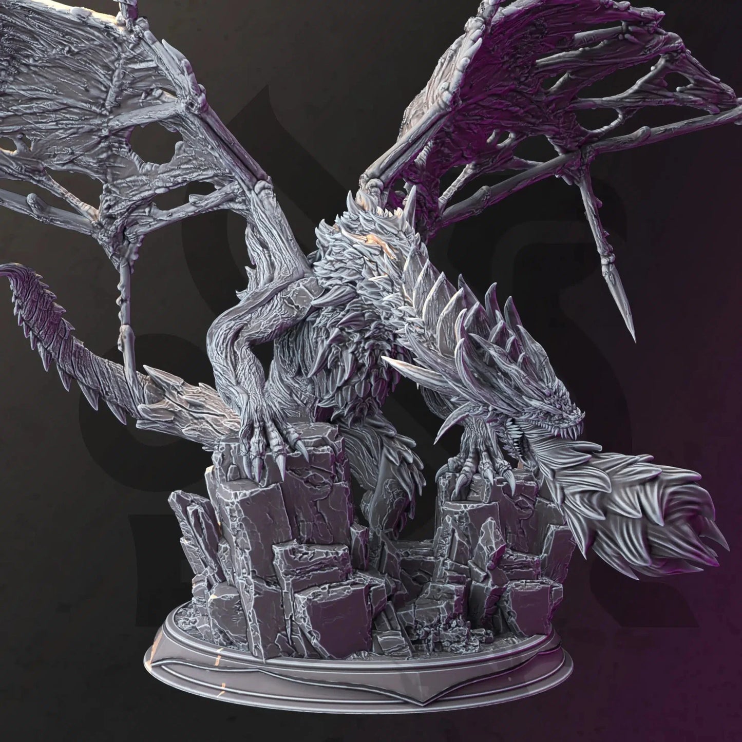 Nerevin – Undead Dragon - 3D Monster Dragon Miniature