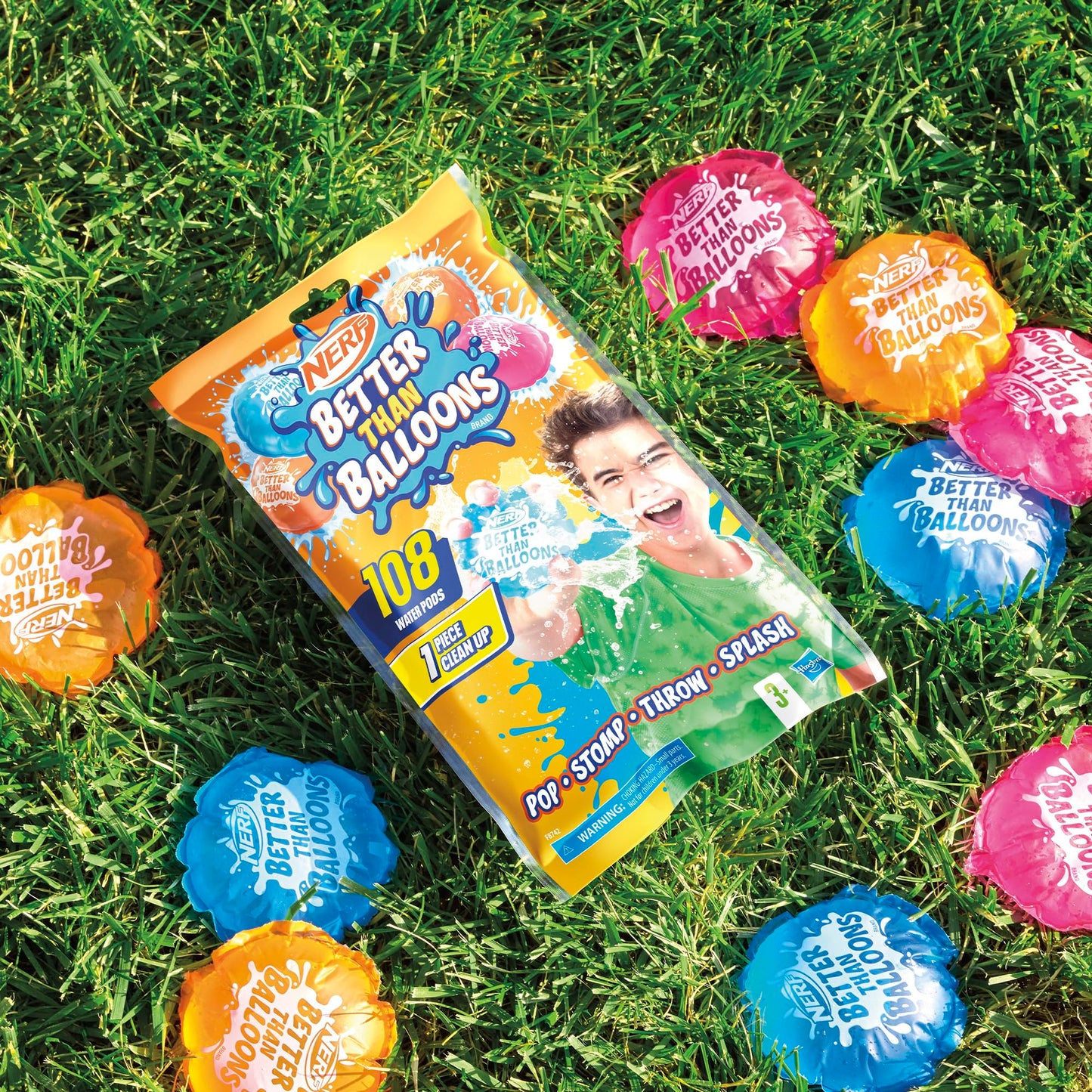NERF Better Than Balloons Water Pods – 108 Self-Sealing Pods for Mess-Free Outdoor Fun