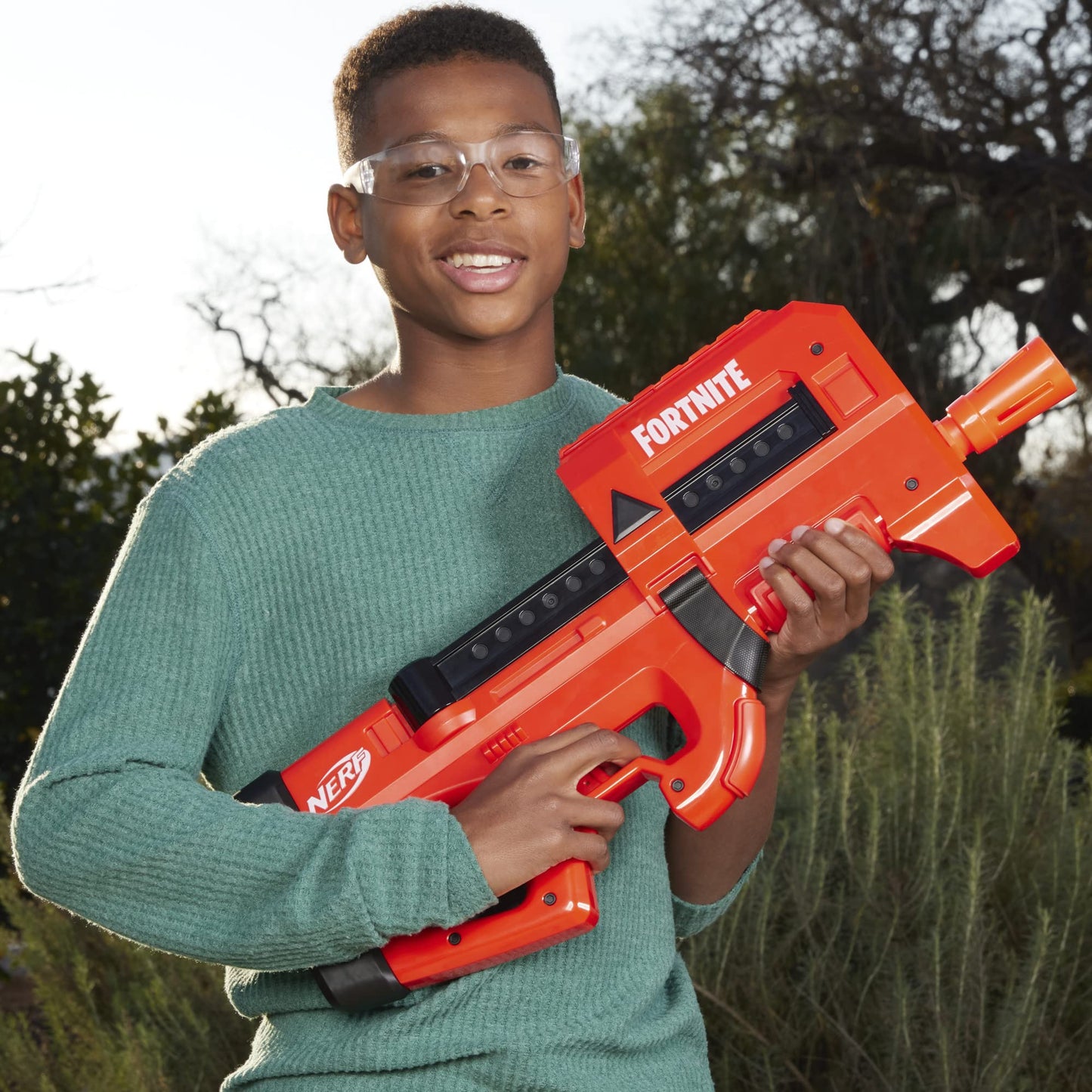 Nerf Fortnite Compact SMG Blaster – Ultra Red Wrap, 8-Dart Motorized Clip