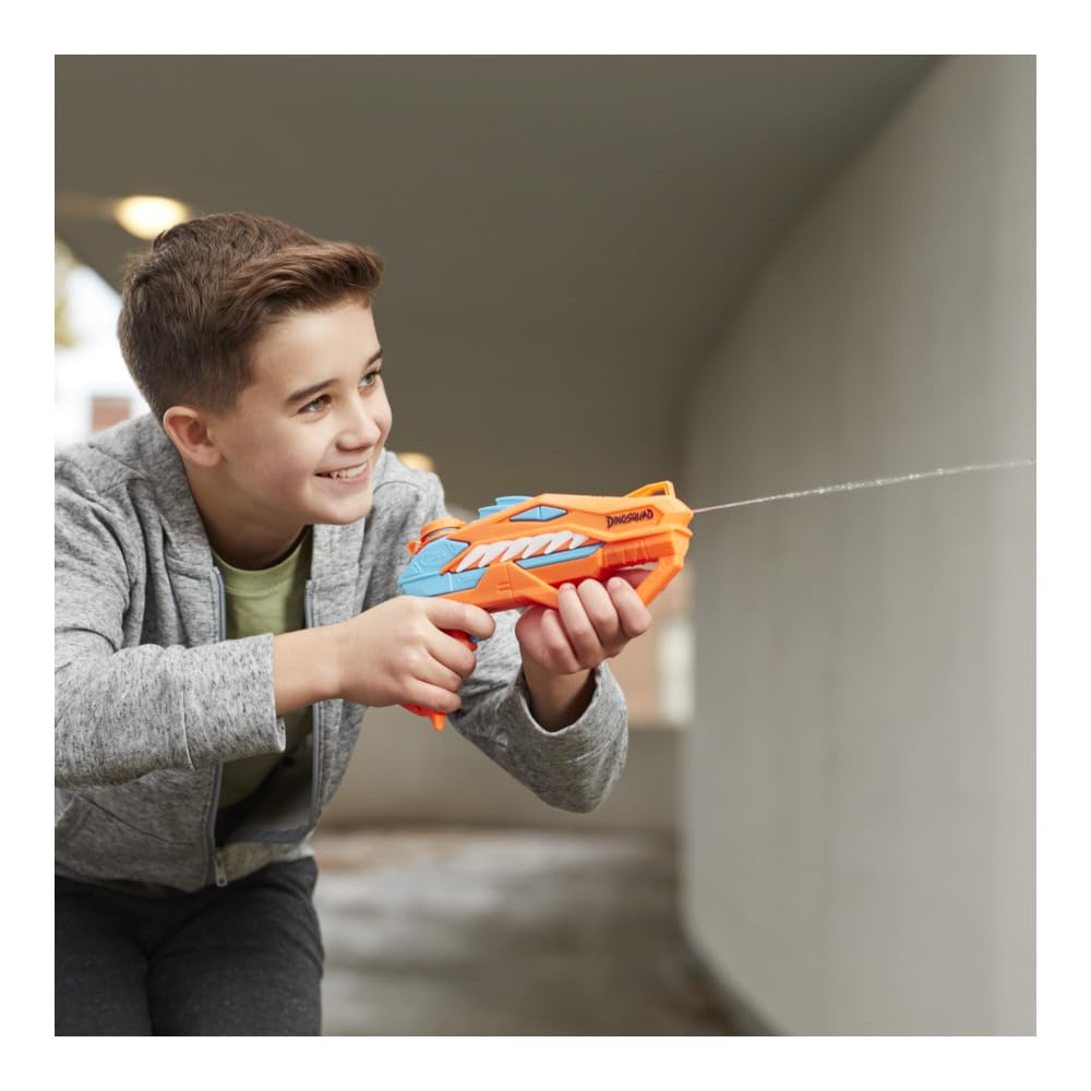 Nerf Dinosquad Raptor-Surge Water Blaster | Super Soaker for Outdoor Summer Battles