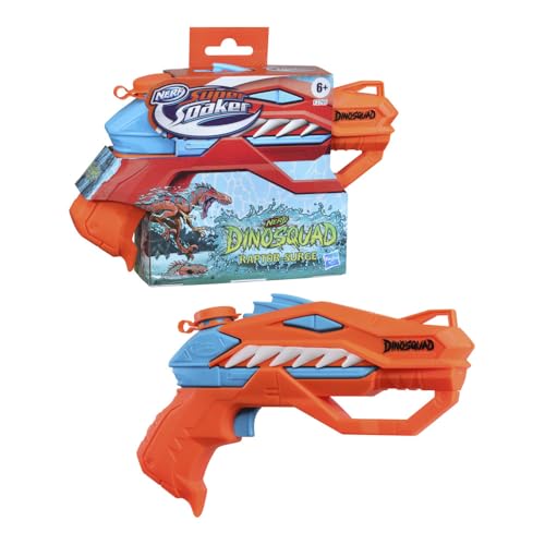 Nerf Dinosquad Raptor-Surge Water Blaster | Super Soaker for Outdoor Summer Battles