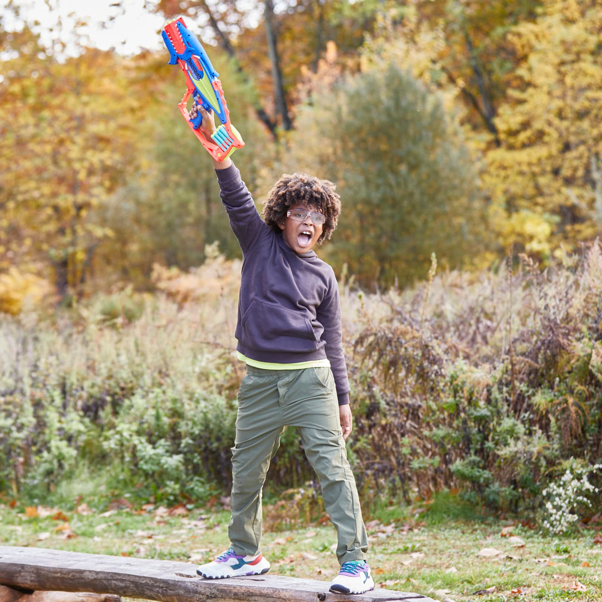 NERF DinoSquad Terrodak Blaster — 4-Dart Burst, 12 Elite Darts, Dino-Style Outdoor Toy