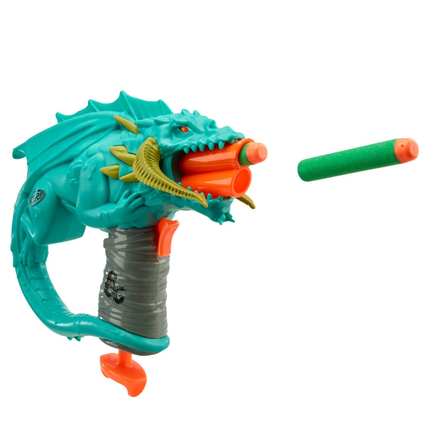 NERF Dungeons & Dragons Rakor Blaster — 2-Dart Firing, 4 Elite Darts, Outdoor Fun for Ages 8+