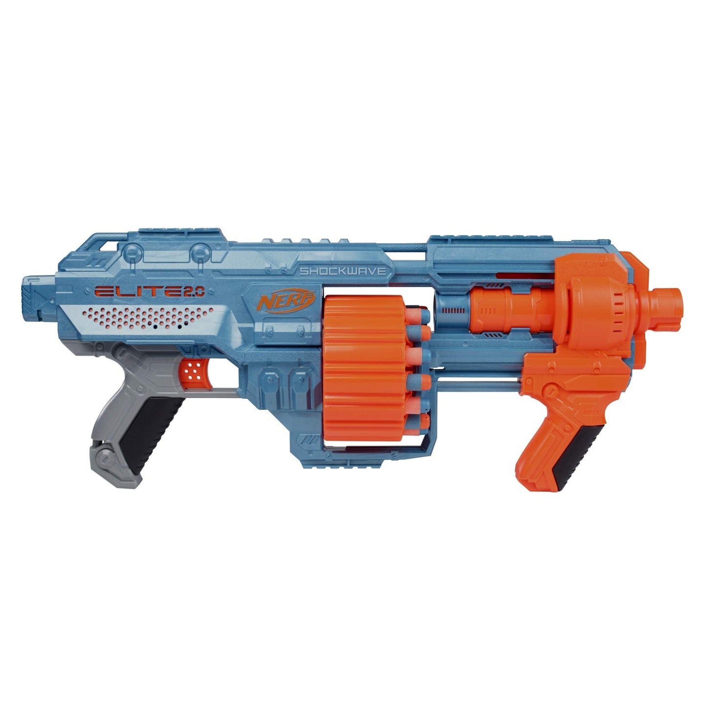 Nerf Elite 2.0 Shockwave RD-15 Dart Blaster | 30 Darts, 15-Dart Drum, 90 ft Range | Amazon Exclusive
