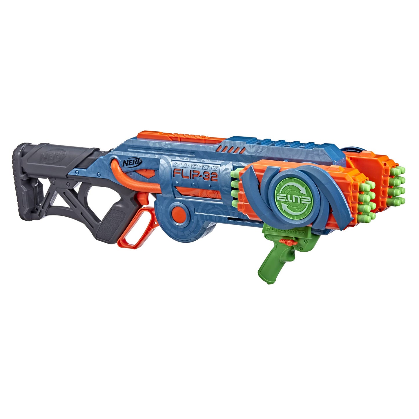 Nerf Elite 2.0 Flipshots Flip-32 Blaster – 32 Darts, 32 Barrels