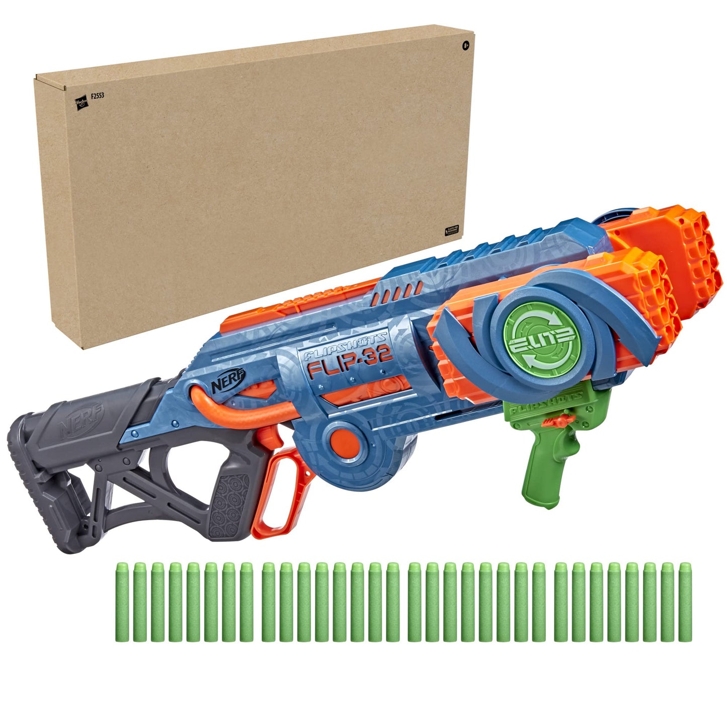 Nerf Elite 2.0 Flipshots Flip-32 Blaster – 32 Darts, 32 Barrels