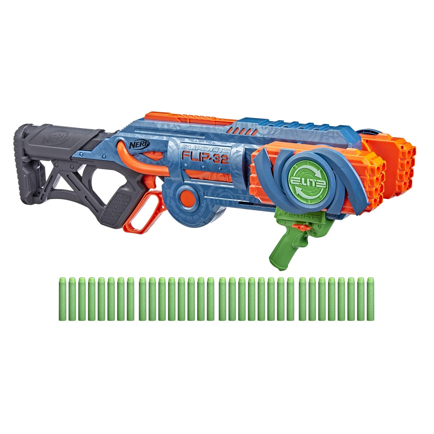 Nerf Elite 2.0 Flipshots Flip-32 Blaster – 32 Darts, 32 Barrels