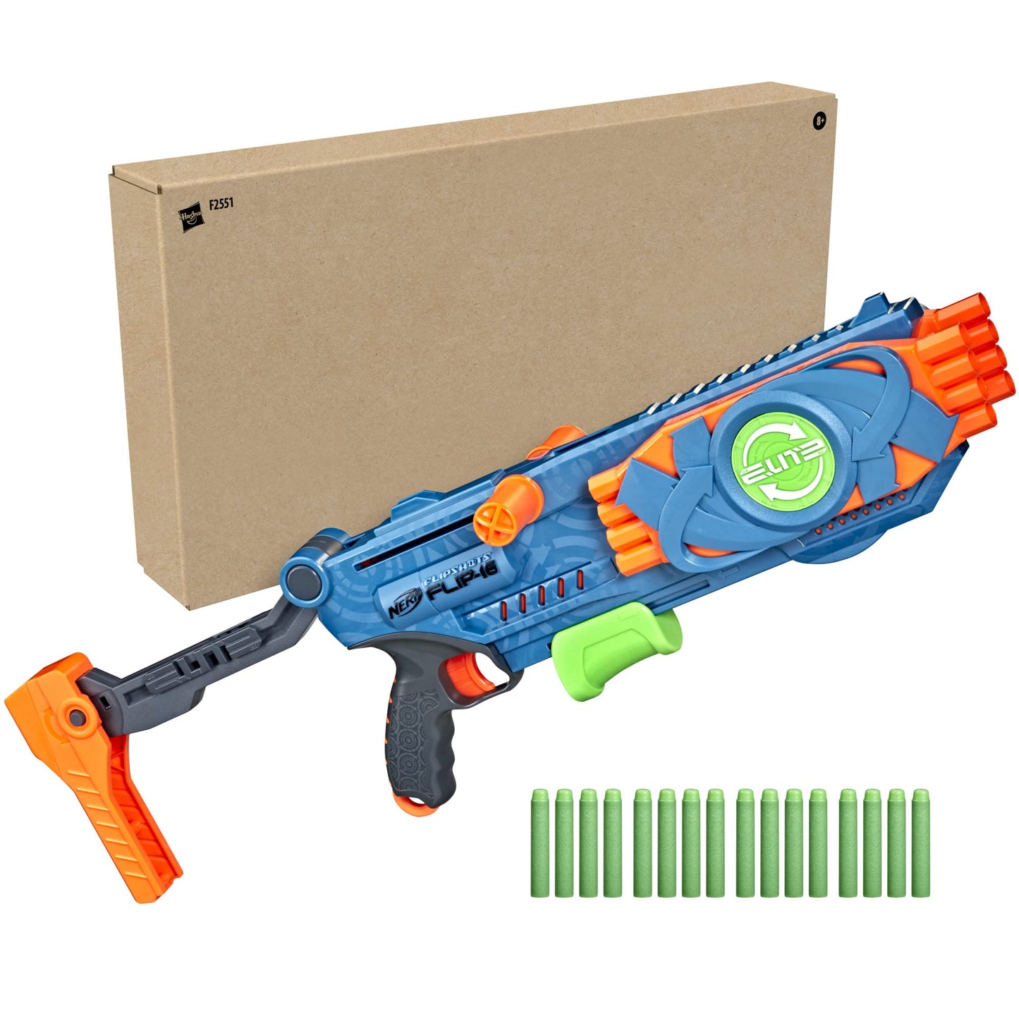 Nerf Elite 2.0 Flipshots Flip-16 Blaster — 16-Barrel, 16-Dart Capacity