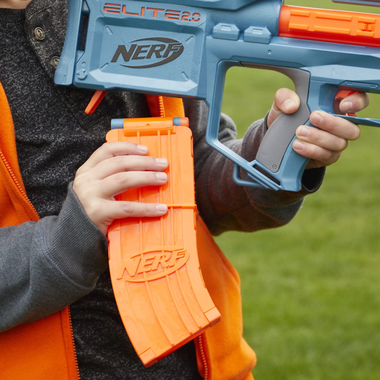 Nerf Elite 2.0 Motoblitz Blaster with Scope — 2 Modes, 10-Dart Motorized & 6-Dart Airblitz