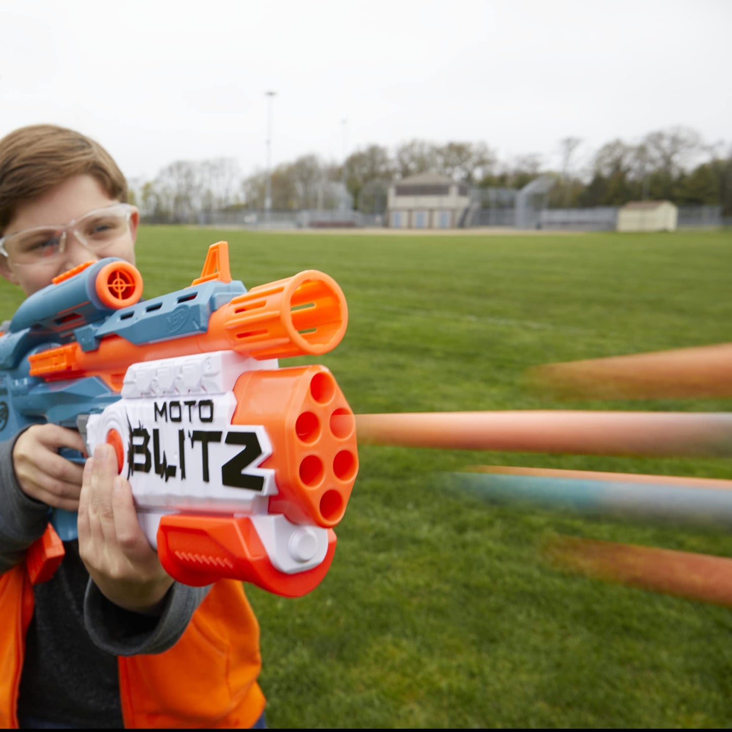 Nerf Elite 2.0 Motoblitz Blaster with Scope — 2 Modes, 10-Dart Motorized & 6-Dart Airblitz