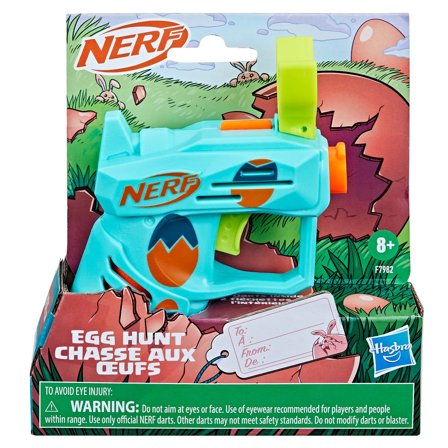 Nerf Elite 2.0 Easter Egg Hunt Blaster | 2 Darts, Pull-to-Prime