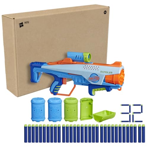 NERF Elite Junior Rookie Pack – Easy-Play Foam Blaster, 32 Darts, 4 Targets | Ages 6+