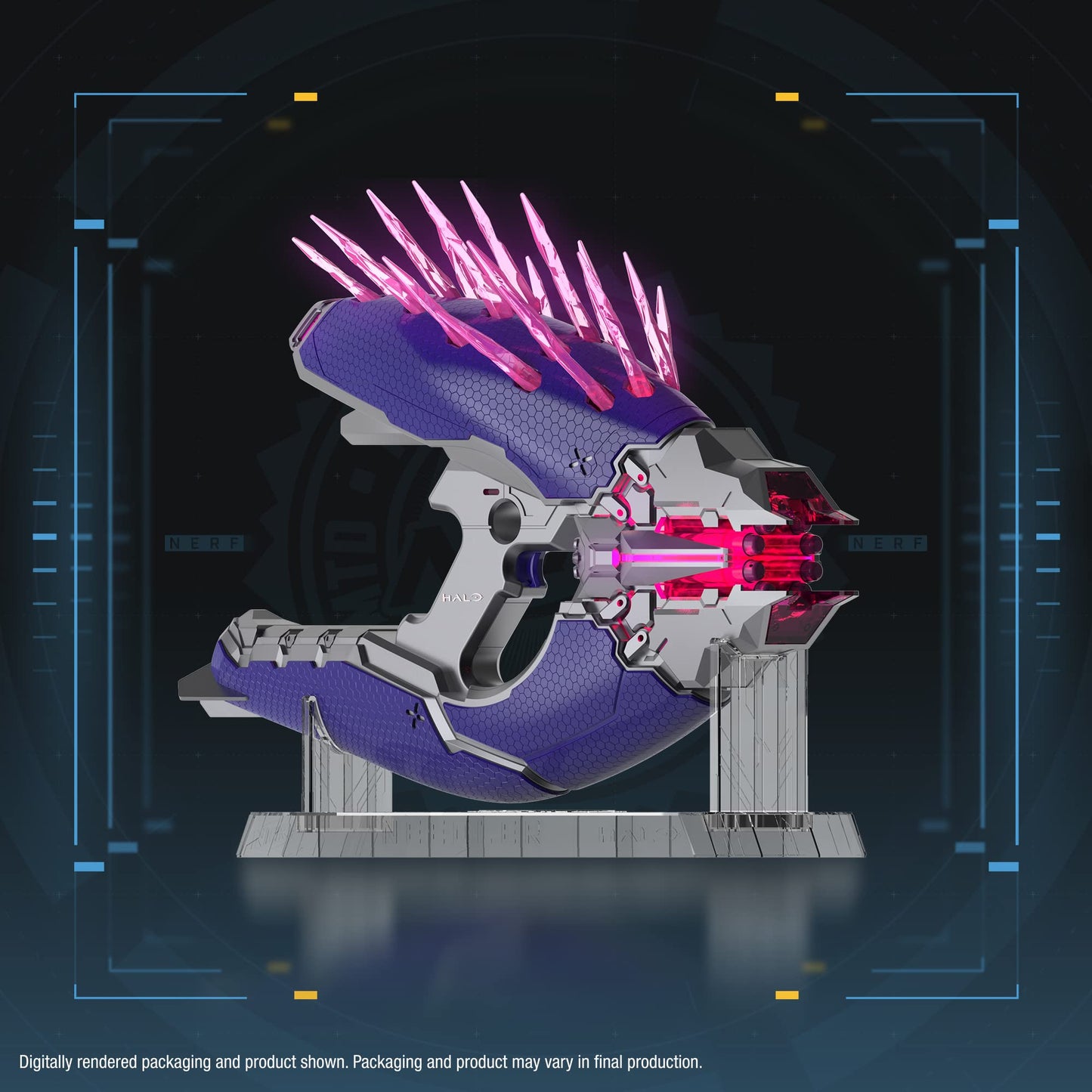 Nerf F5487 LMTD Halo Needler Dart Blaster – 10-Dart Drum, In-Game Content, Ages 8+