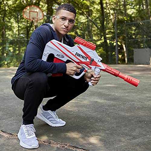 Nerf Fortnite B-AR Motorized Dart Blaster with Converge Wrap – 10-Dart Clip & Darts