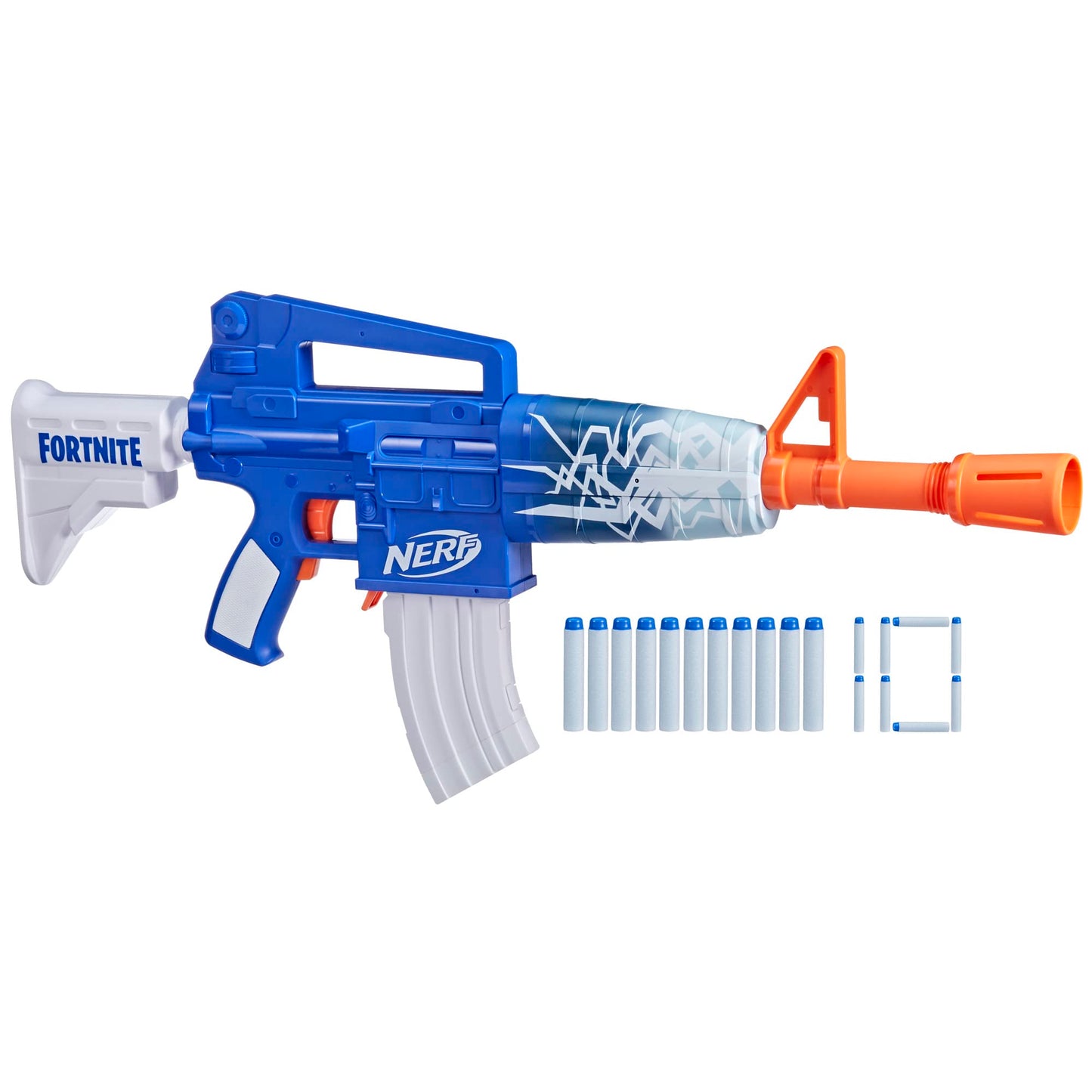 NERF FORTNITE Blue Shock Blaster – Motorized 10-Dart Nerf Toy