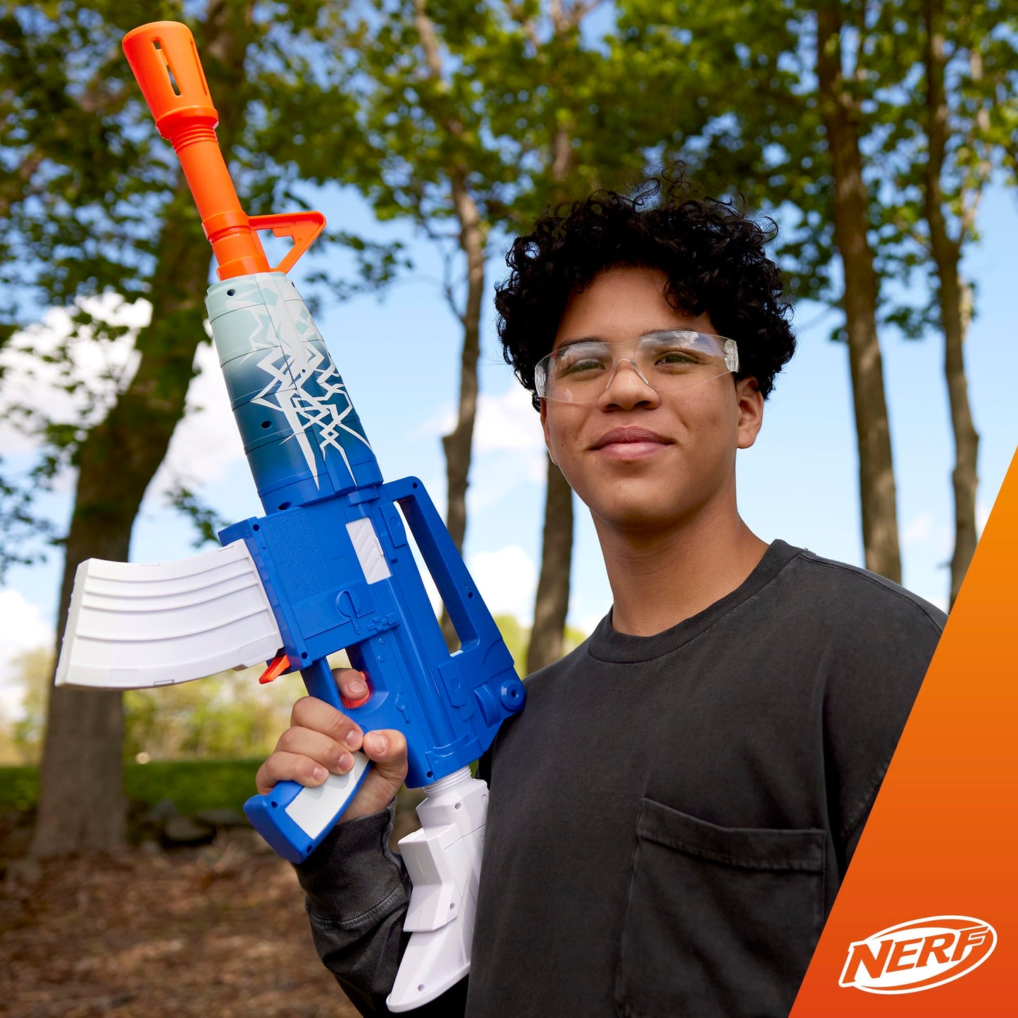 NERF FORTNITE Blue Shock Blaster – Motorized 10-Dart Nerf Toy