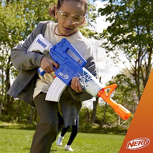 NERF FORTNITE Blue Shock Blaster – Motorized 10-Dart Nerf Toy