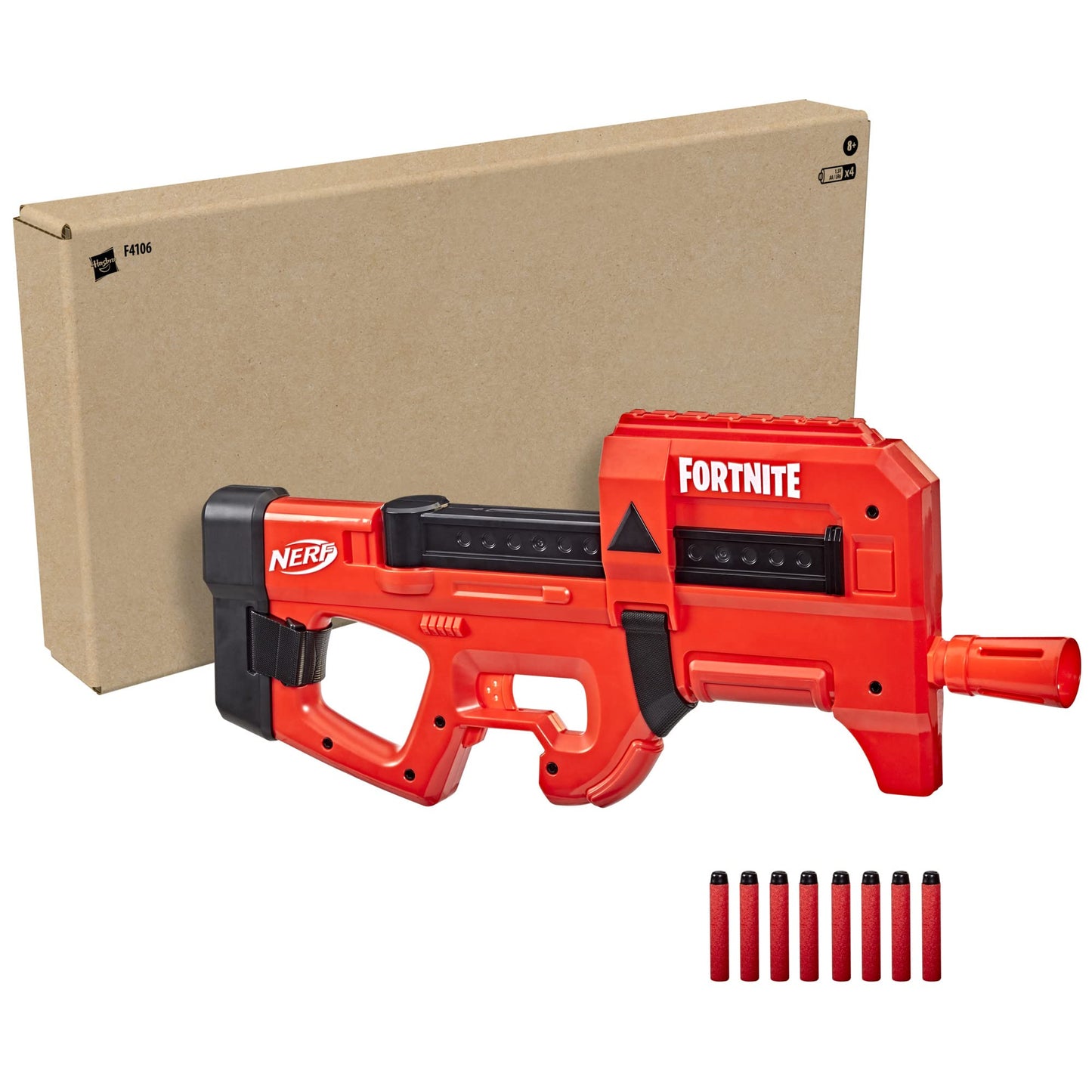 Nerf Fortnite Compact SMG Motorized Blaster – Ultra Red Wrap, 8-Dart Internal Clip & 8 Elite Darts