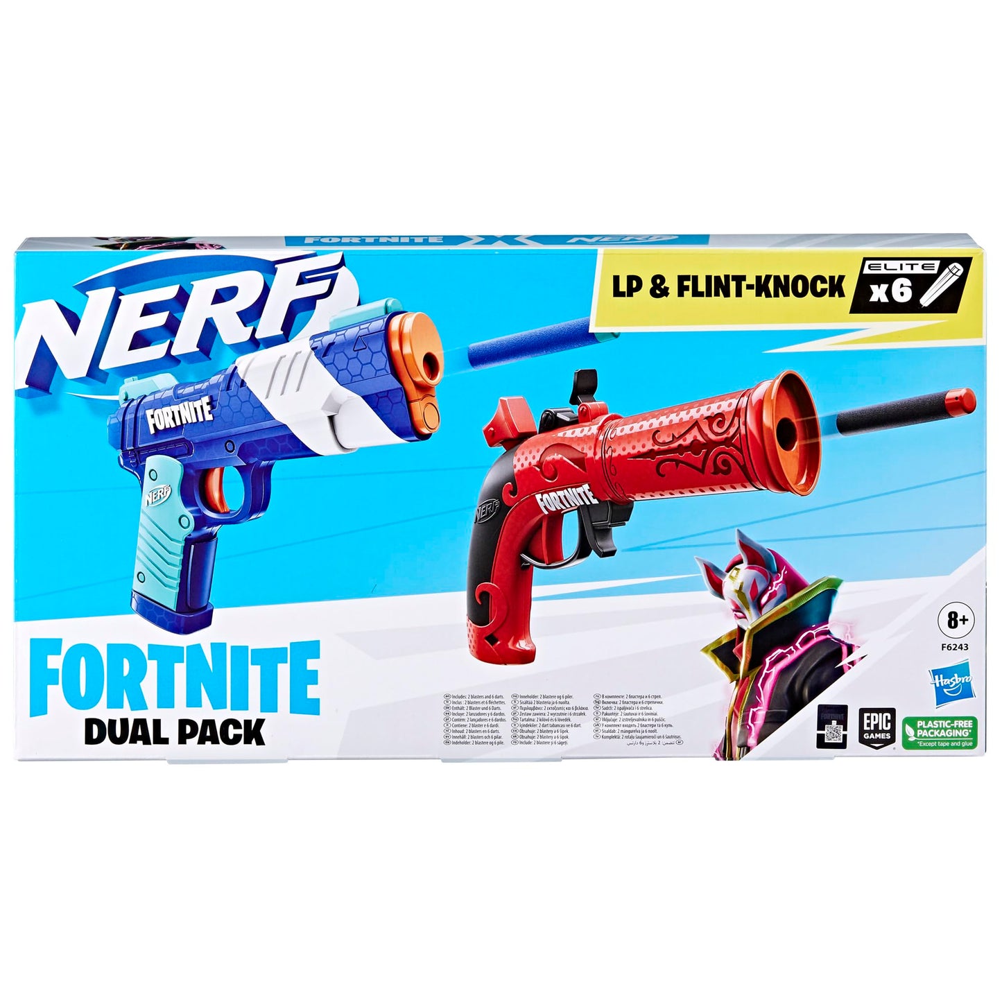 Nerf Fortnite Dual Pack: 2 Blasters & 6 Elite Darts for Outdoor Battles