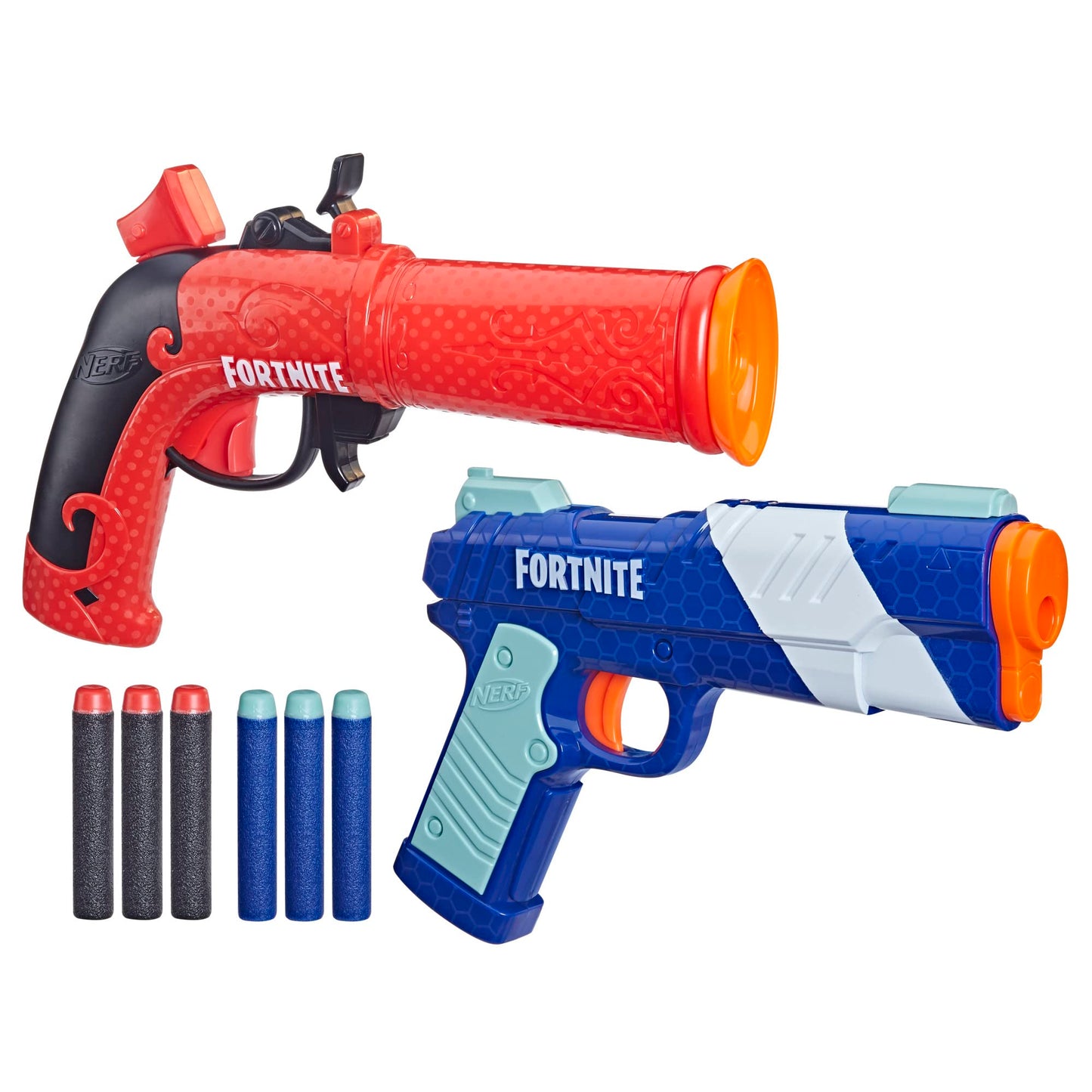 Nerf Fortnite Dual Pack: 2 Blasters & 6 Elite Darts for Outdoor Battles