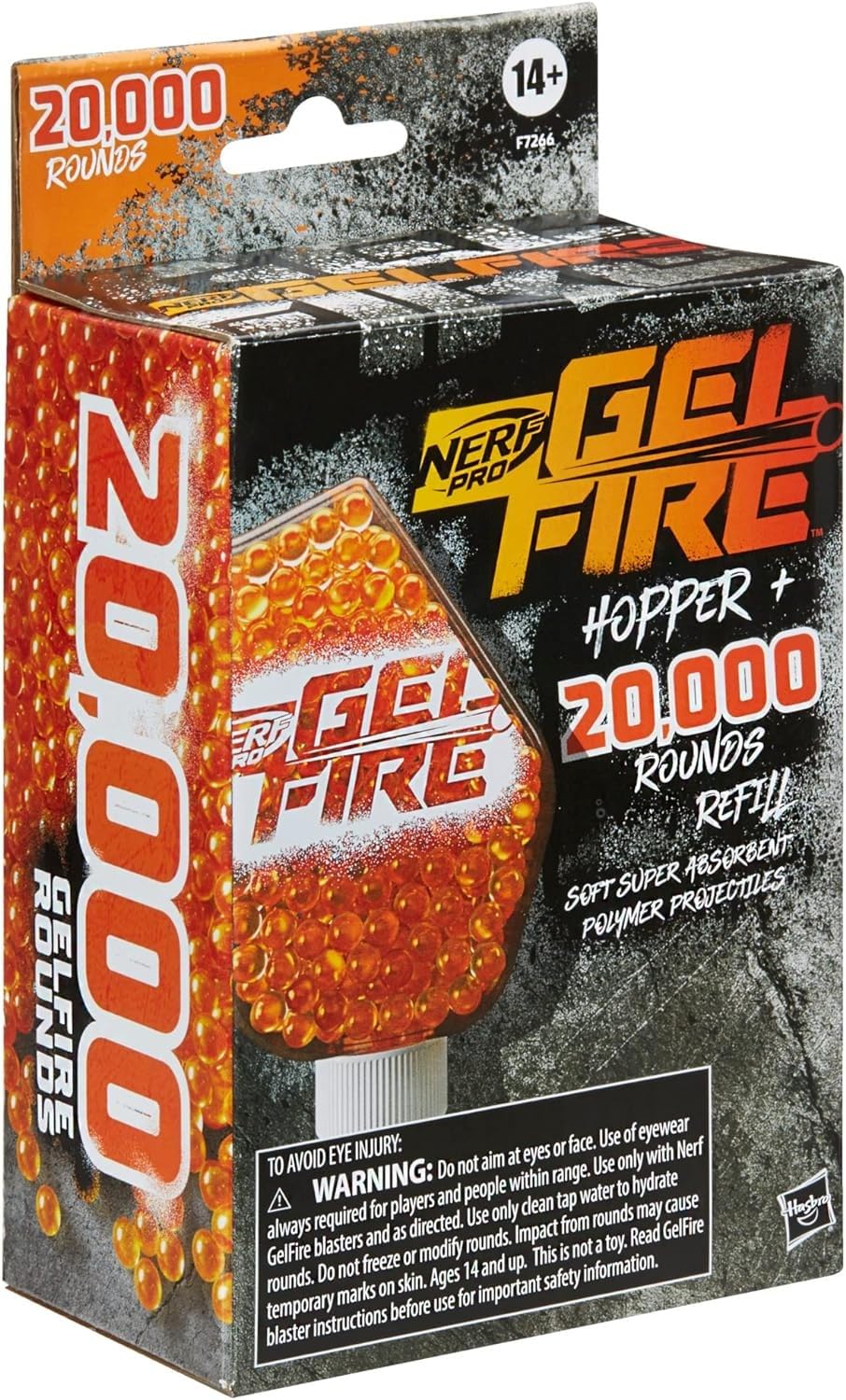 NERF Pro Gelfire Refill Pack: 20,000 Dehydrated Rounds + 800-Round Hopper