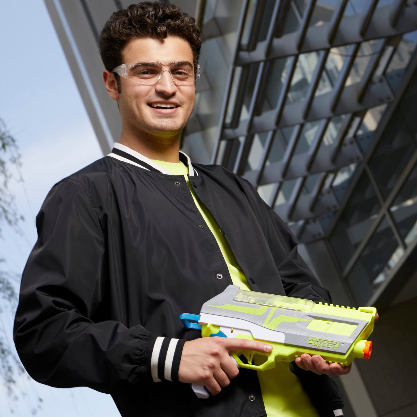 NERF Hyper Impulse-40 Blaster — 110 FPS, Spring-Open Hopper, Eyewear Included