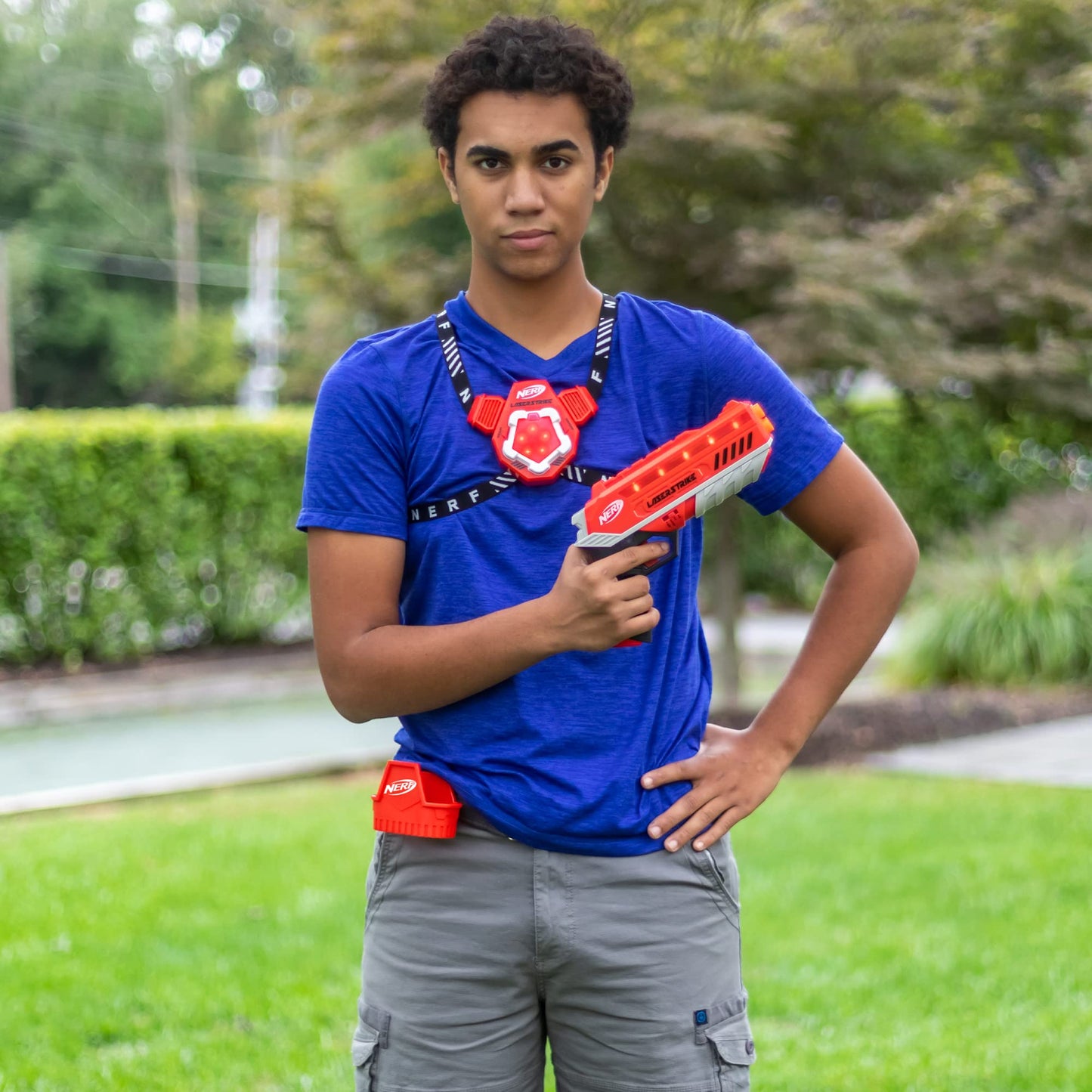 Nerf Laser Strike 4-Player Laser Tag Game Pack – 4 Blasters, Targets & Holsters, 300ft Range