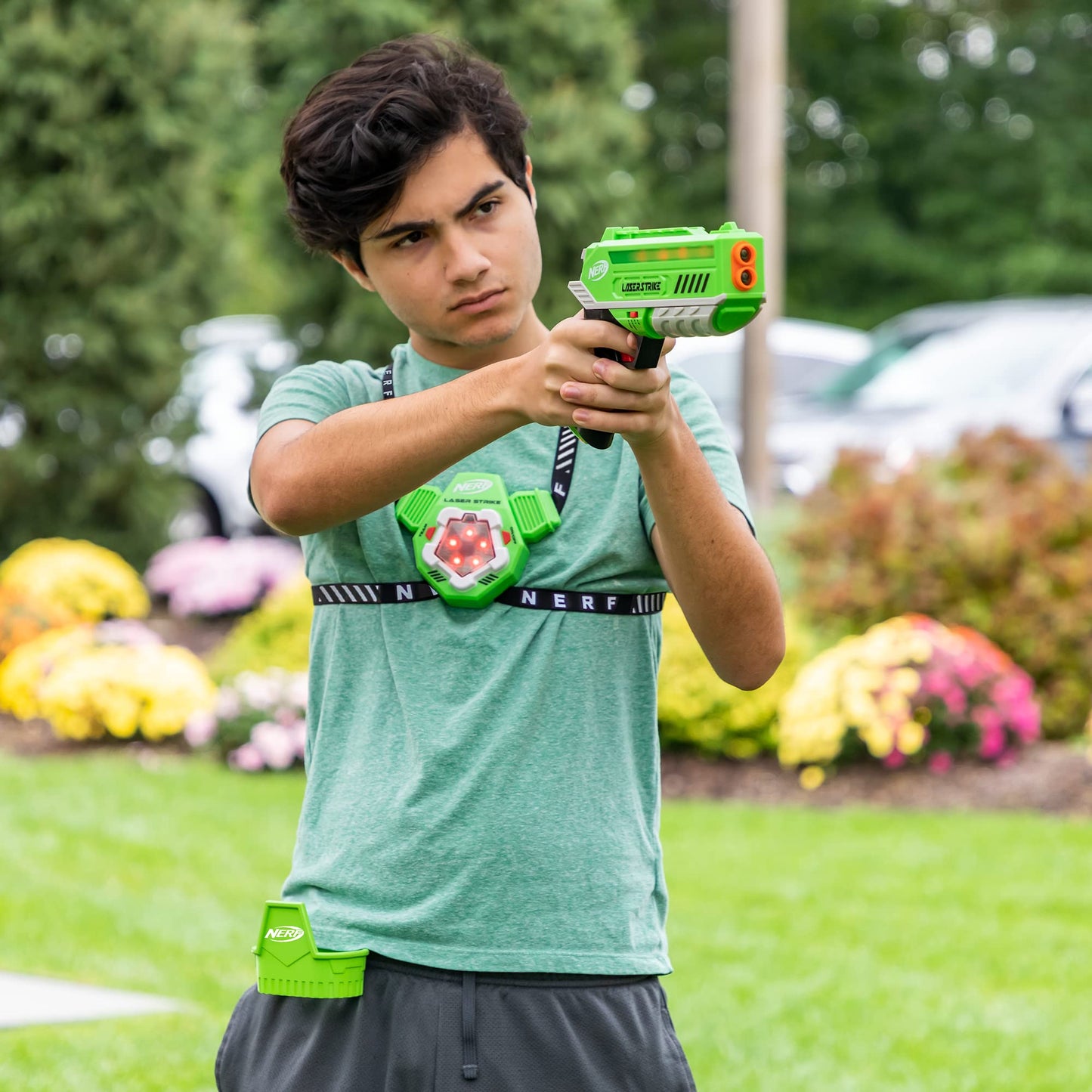Nerf Laser Strike 4-Player Laser Tag Game Pack – 4 Blasters, Targets & Holsters, 300ft Range
