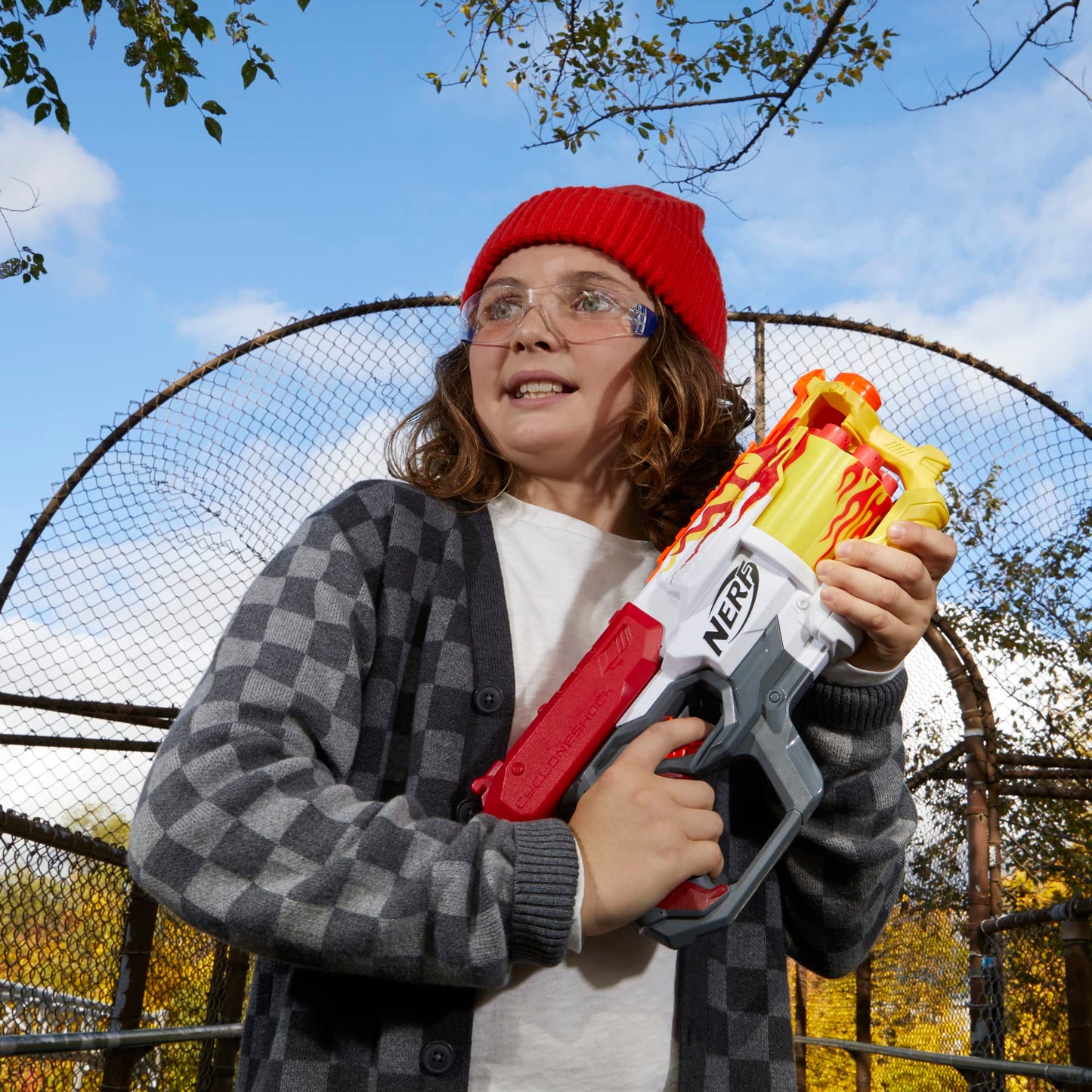Nerf Mega CycloneShock Hotrod Blaster — 6-Dart Drum, AccuStrike Mega Darts, Amazon Exclusive