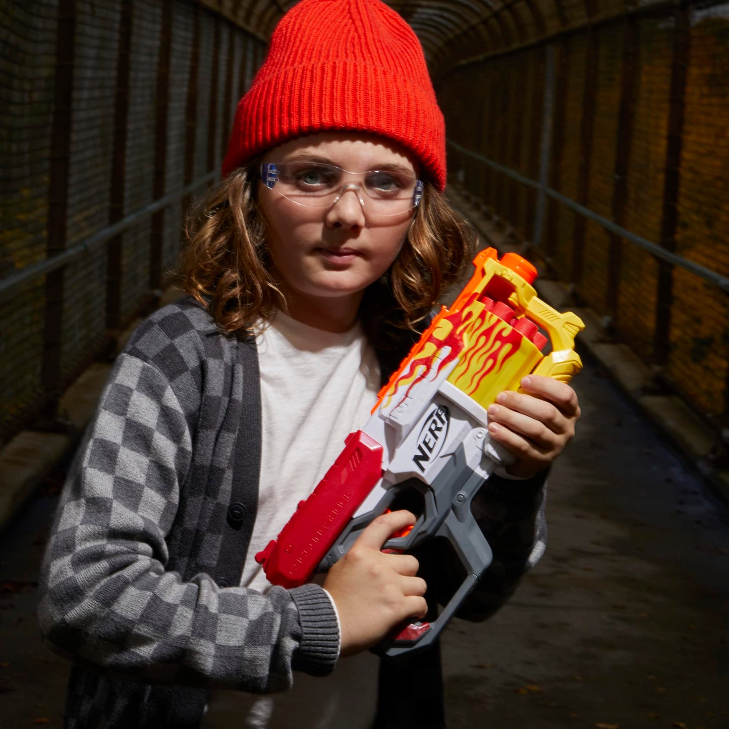 Nerf Mega CycloneShock Hotrod Blaster — 6-Dart Drum, AccuStrike Mega Darts, Amazon Exclusive
