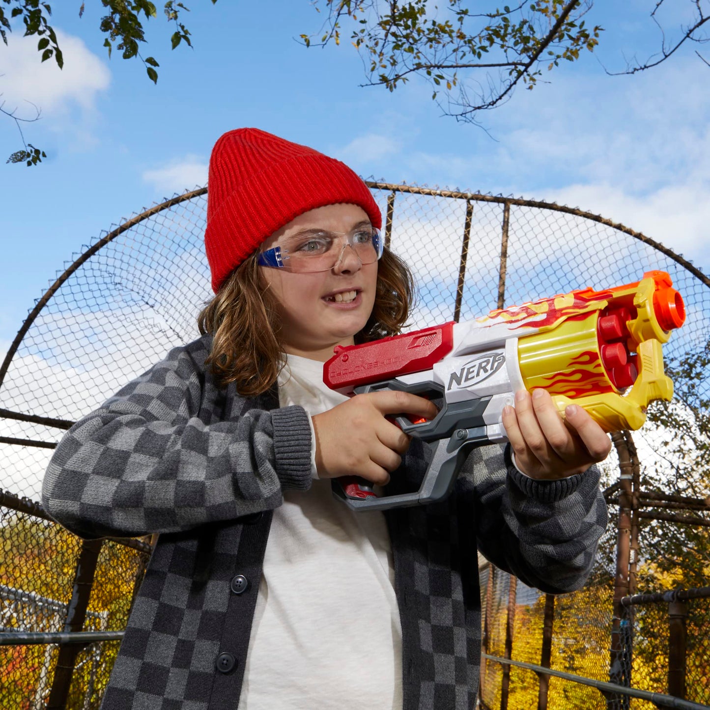 Nerf Mega CycloneShock Hotrod Blaster — 6-Dart Drum, AccuStrike Mega Darts, Amazon Exclusive