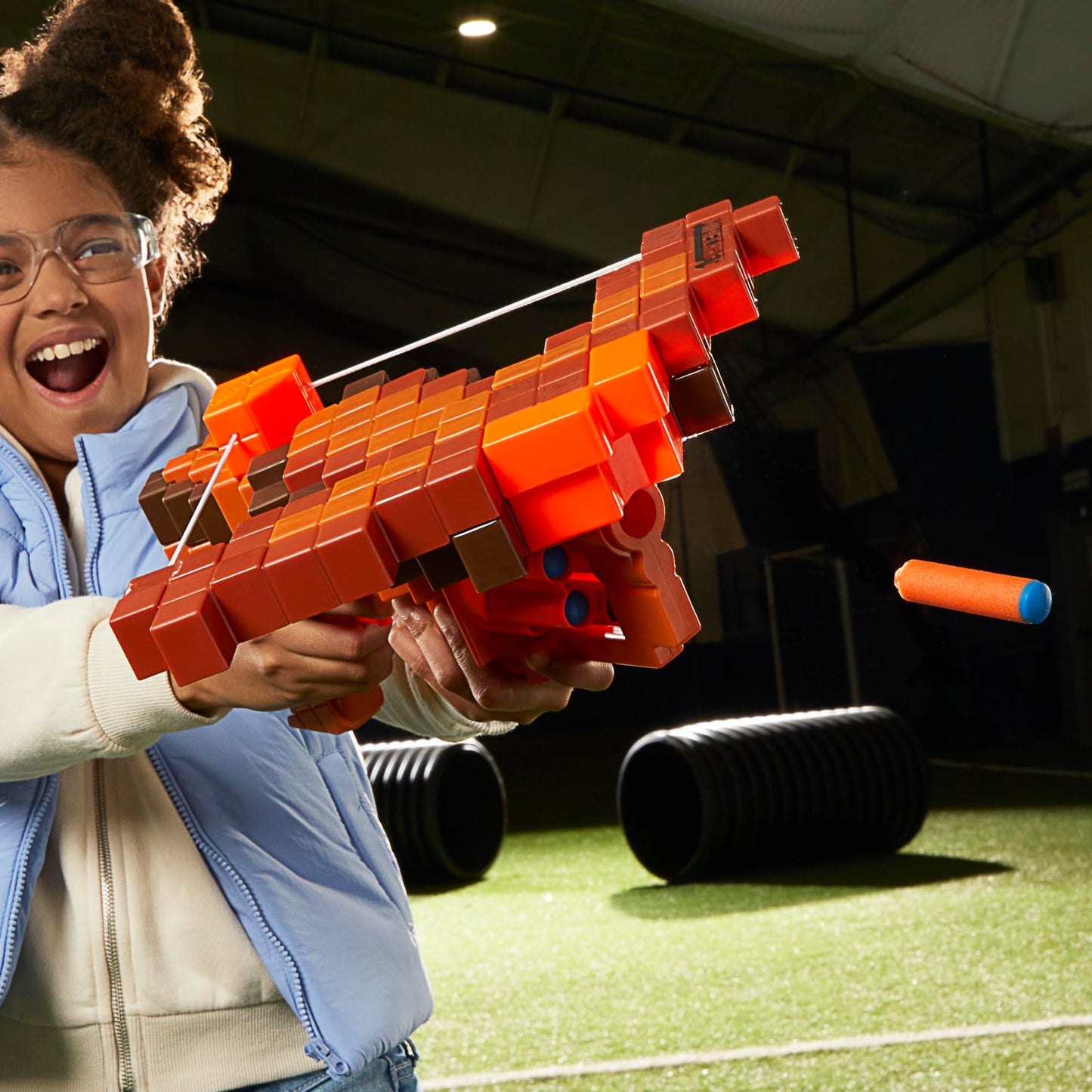 Nerf Minecraft Pillager's Crossbow Blaster — 6 Darts, N1 Compatible, Ages 8+