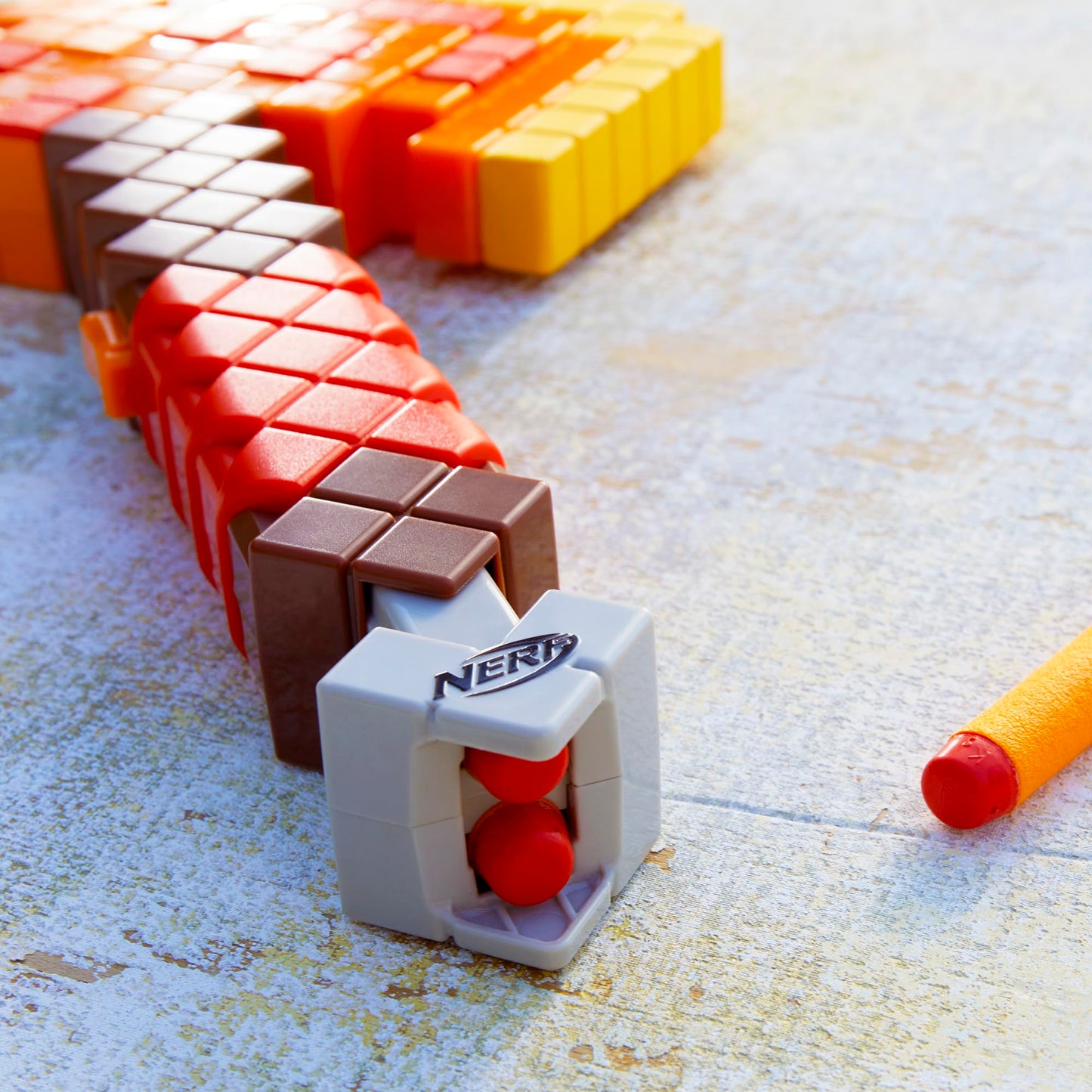 Nerf Minecraft Firebrand Axe – Dart-Blasting Toy with 3-Dart Capacity (No Batteries)