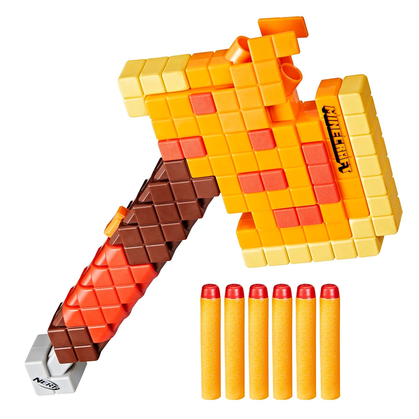 Nerf Minecraft Firebrand Axe – Dart-Blasting Toy with 3-Dart Capacity (No Batteries)