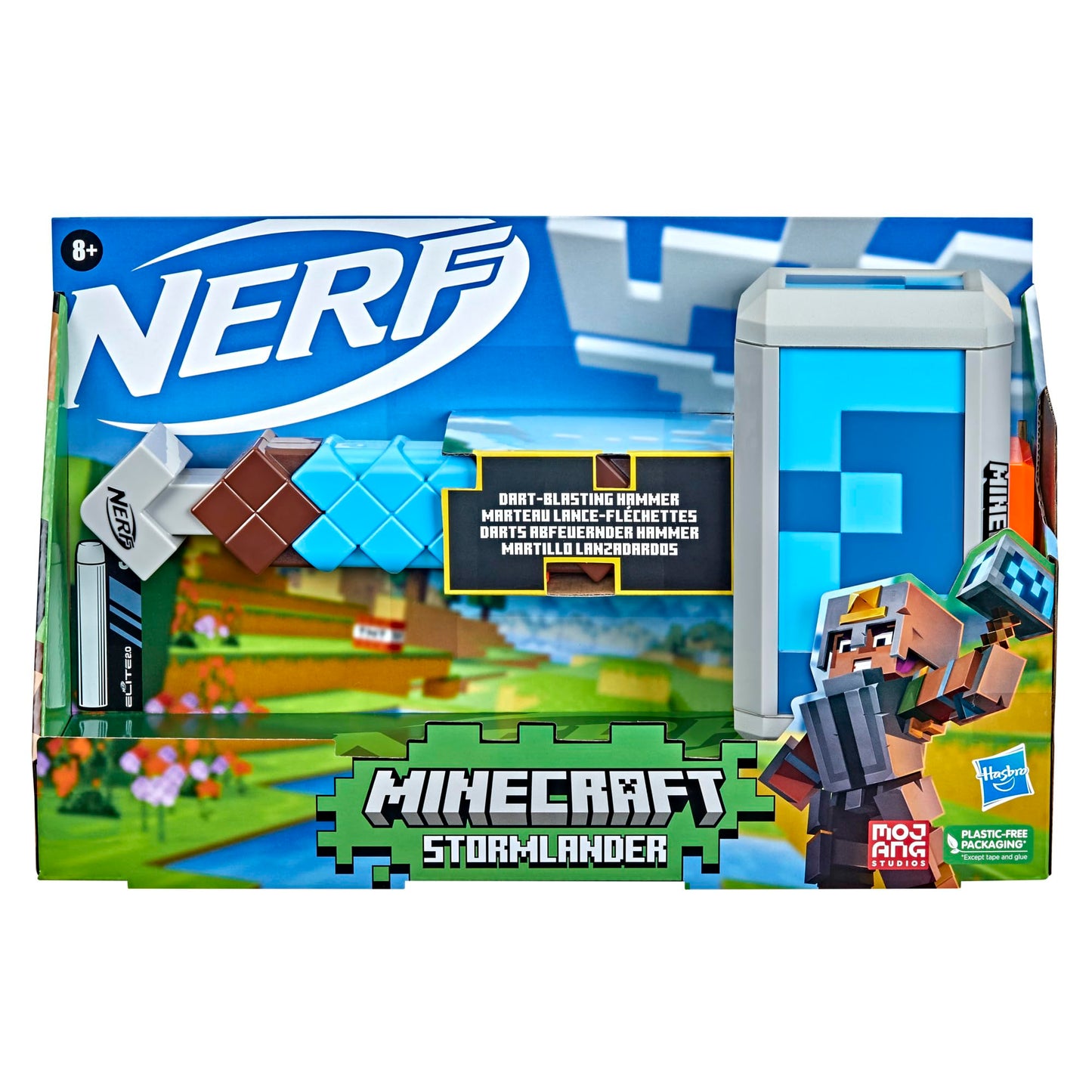 Nerf Minecraft Stormlander Hammer – Dart-Blasting Blaster (3 Darts, Amazon Exclusive)
