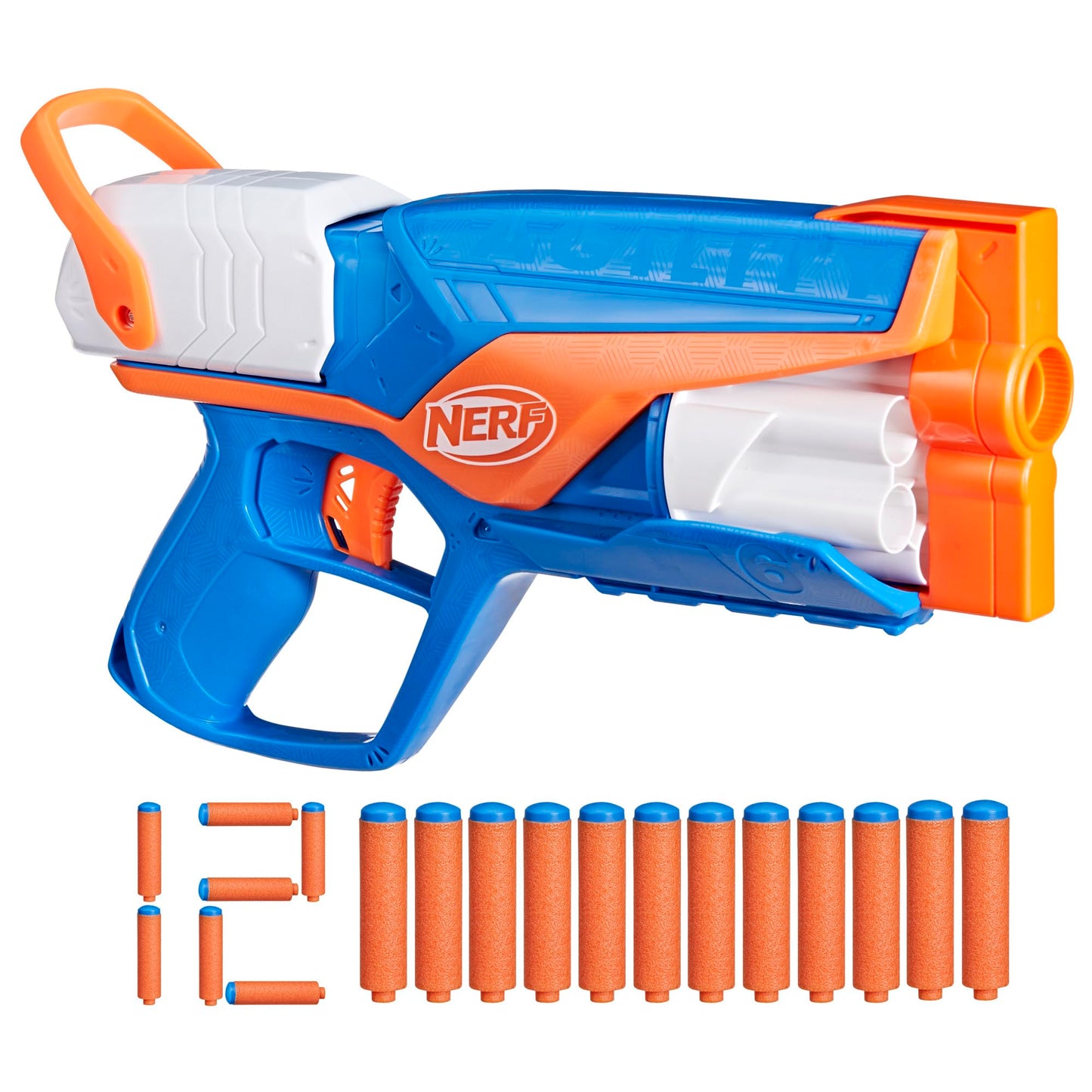 NERF N Series Agility Blaster – 6-Dart Drum, 12 N1 Darts, Portable Outdoor Foam Action