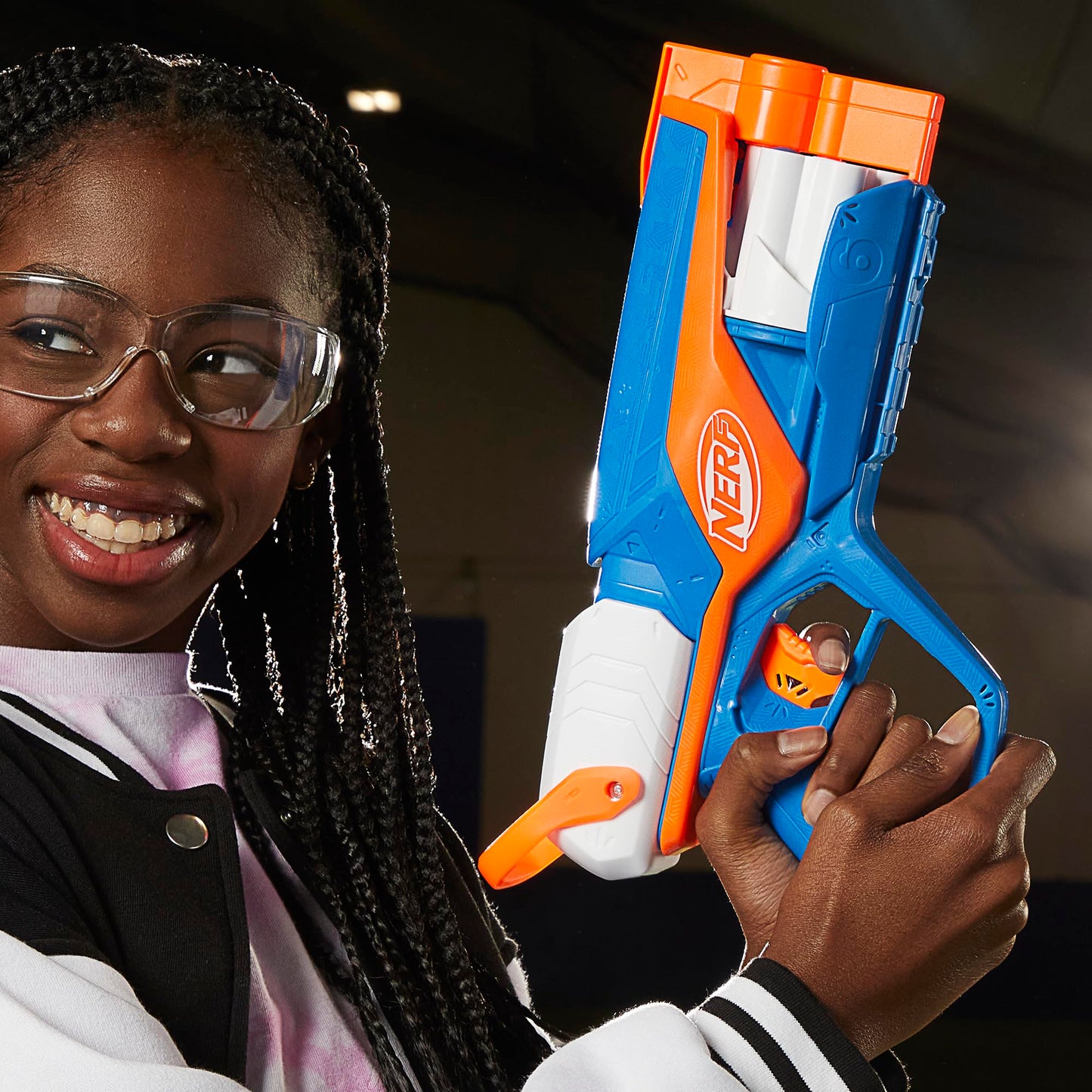 NERF N Series Agility Blaster – 6-Dart Drum, 12 N1 Darts, Portable Outdoor Foam Action