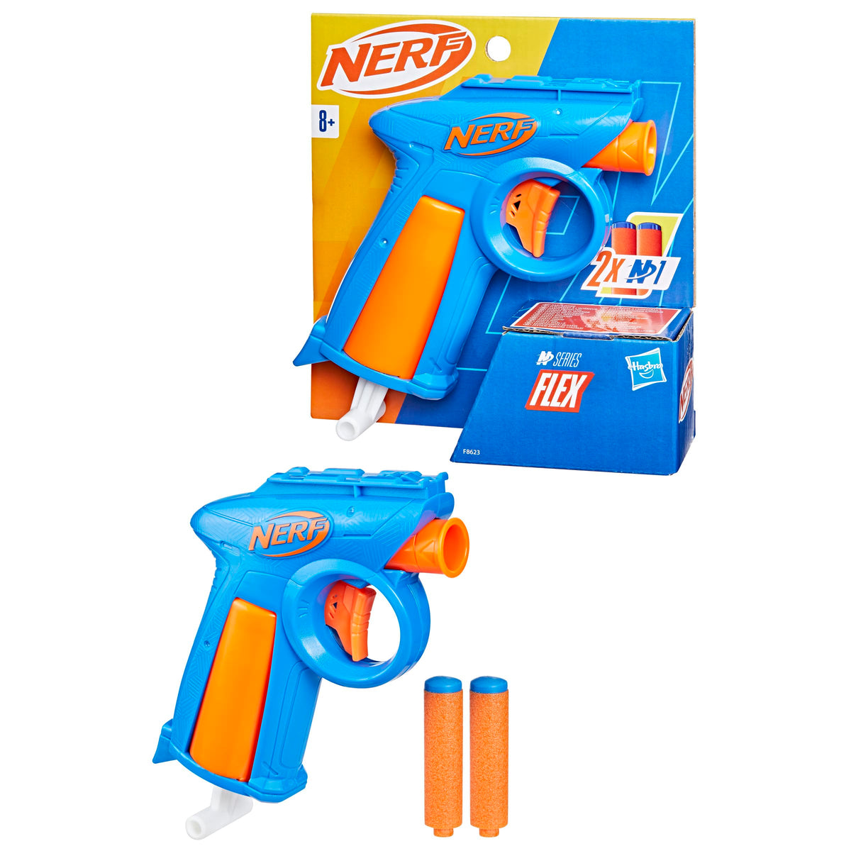 NERF N Series Flex Blaster – Compact Stealth Dart Blaster with N1 Darts
