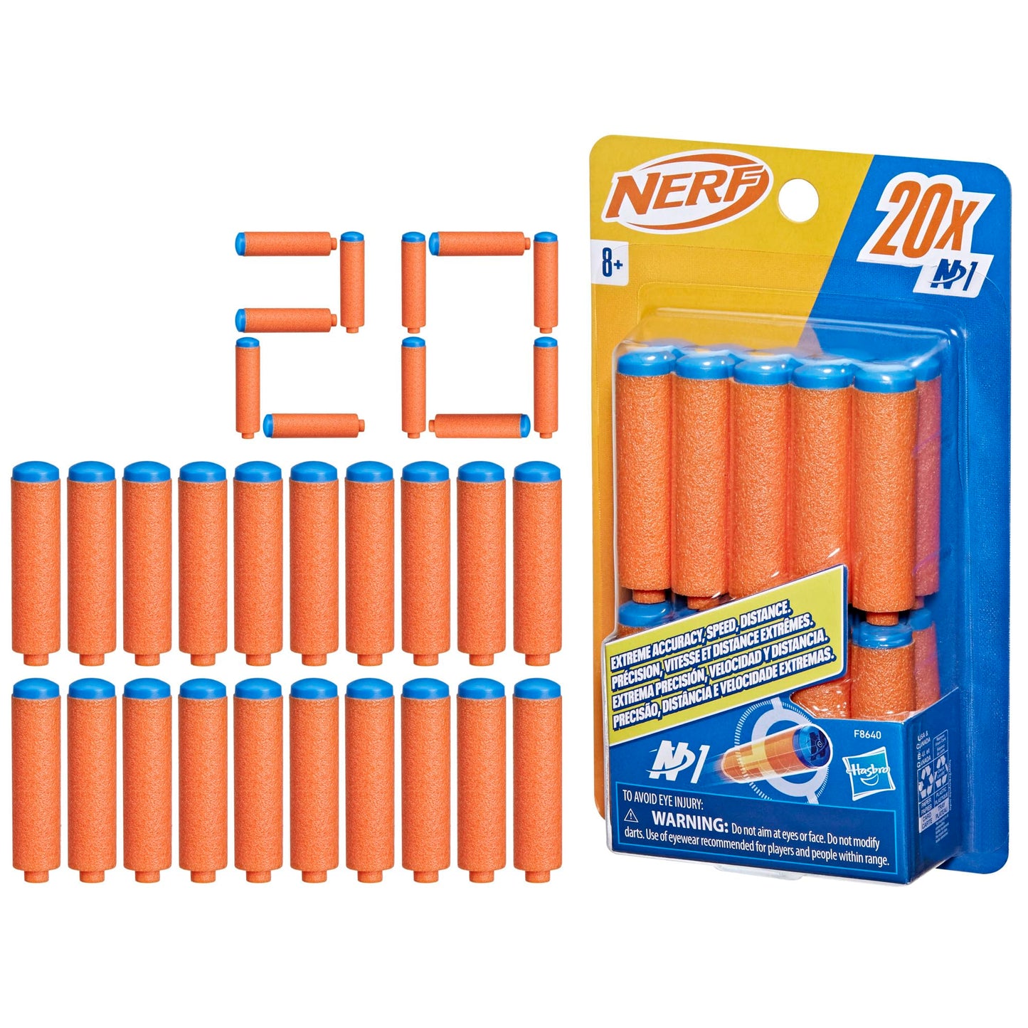 Nerf N Series N1 Darts – 20-Pack Refills for N Series Blasters