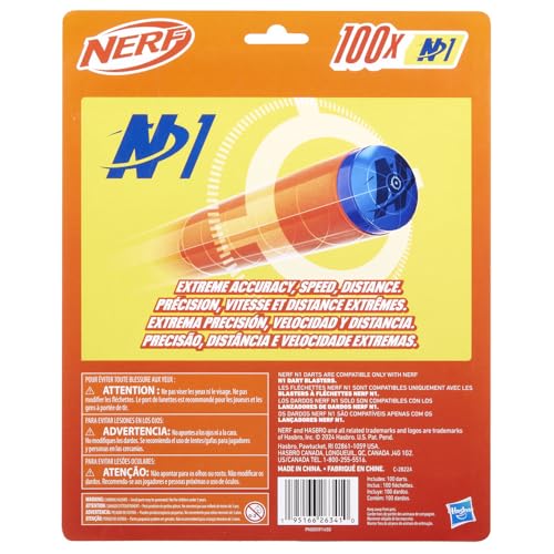 Nerf N Series N1 Darts – 100-Pack for N Series Blasters | Outdoor Nerf Battles