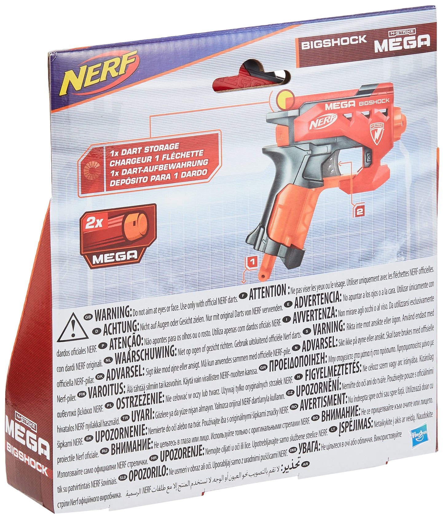 Nerf N-Strike Mega BigShock Blaster – One-Hand Power, Mega Darts