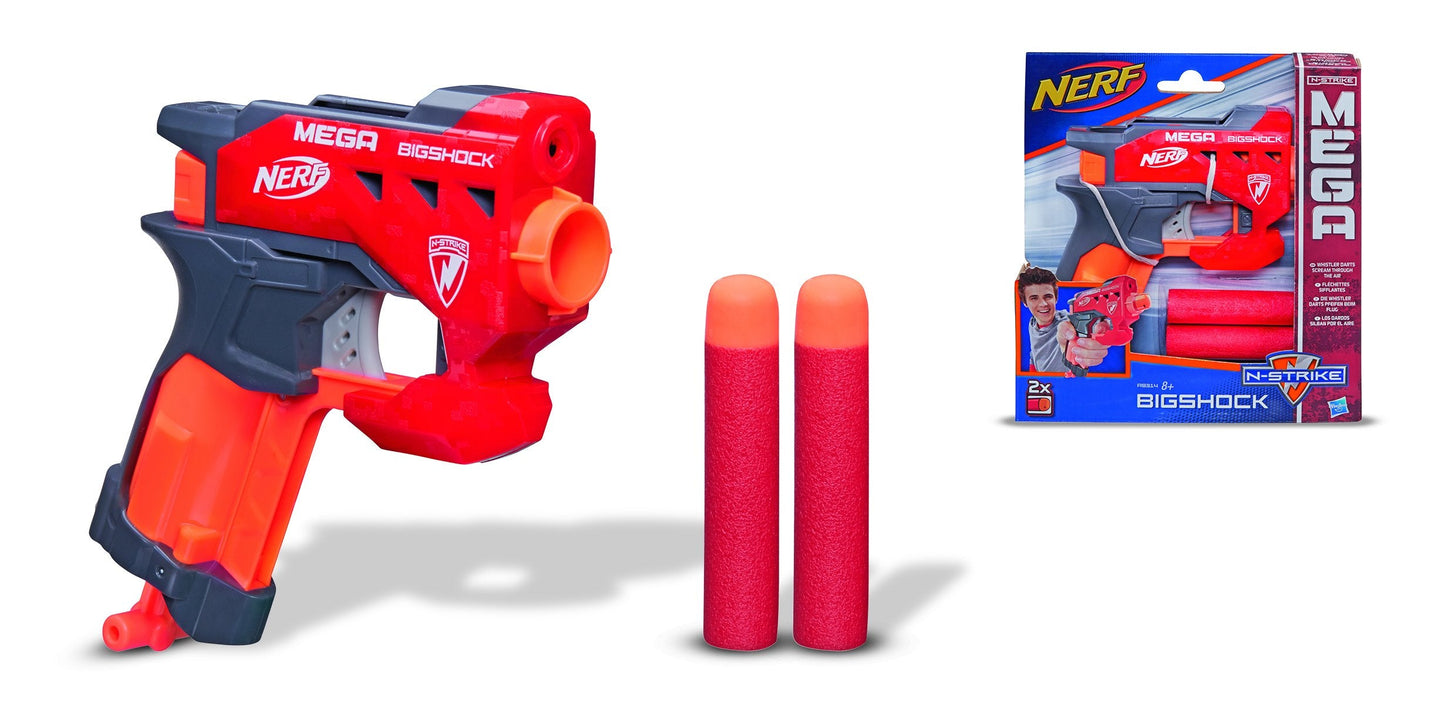 Nerf N-Strike Mega BigShock Blaster – One-Hand Power, Mega Darts