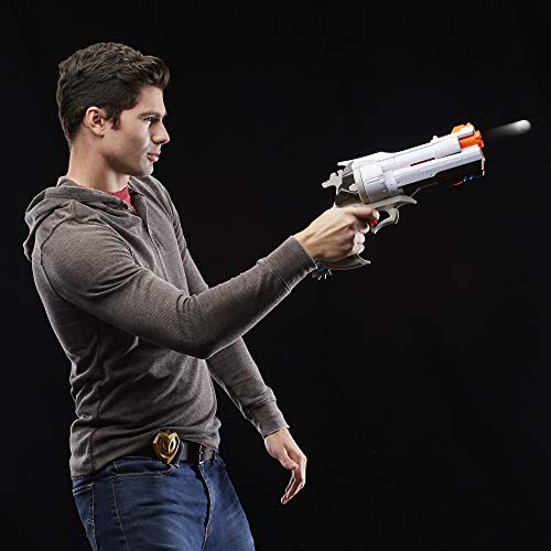 Nerf Overwatch McCree Rival Blaster with Die Cast Badge – 6 Rounds, 80 FPS