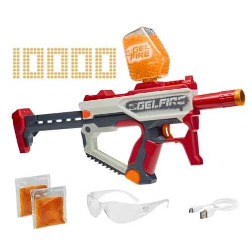 Nerf Pro Gelfire Mythic Full Auto Blaster – 10,000 Rounds, 800-Hopper, Rechargeable Battery